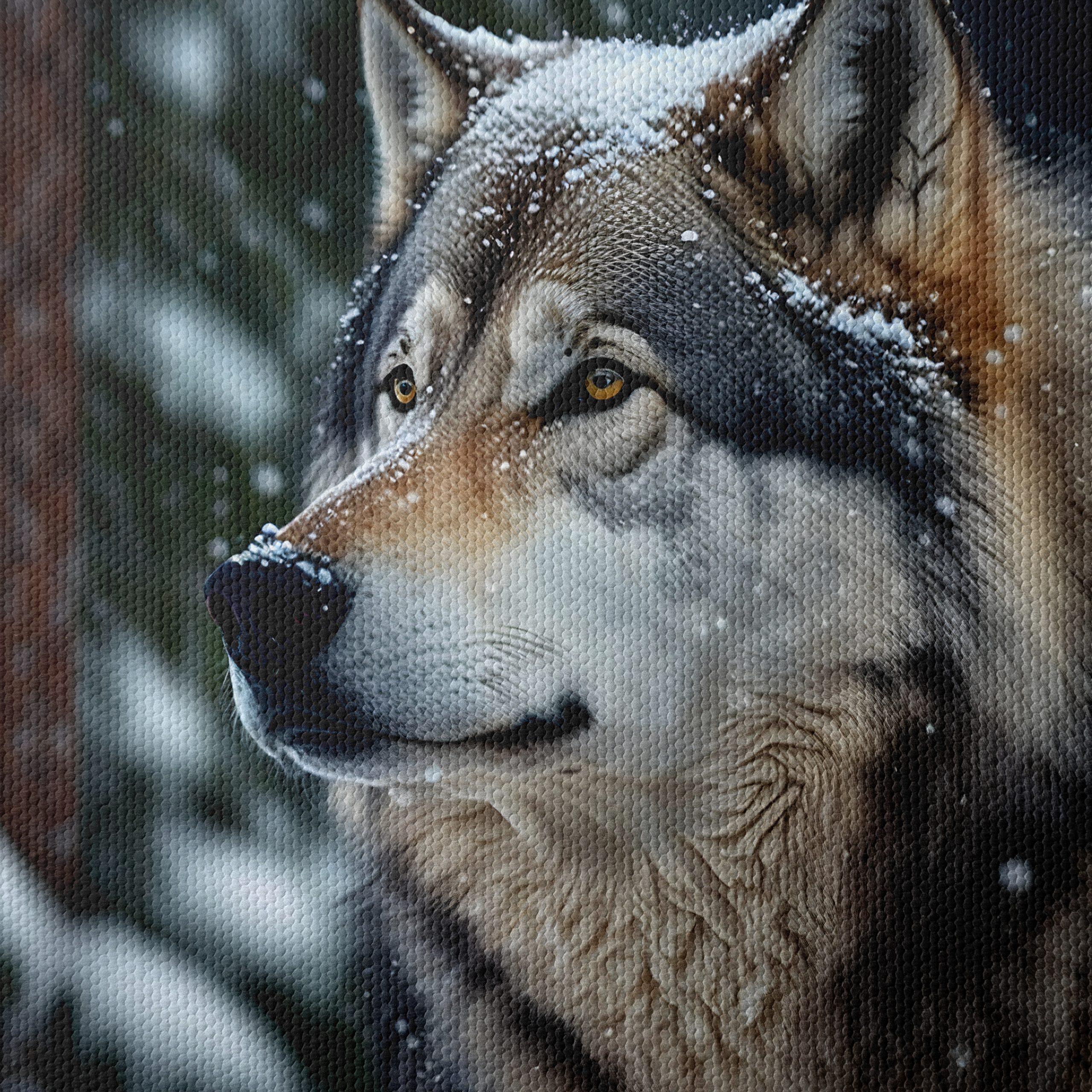 Majestic Wolf in Snowy Forest - Image 4