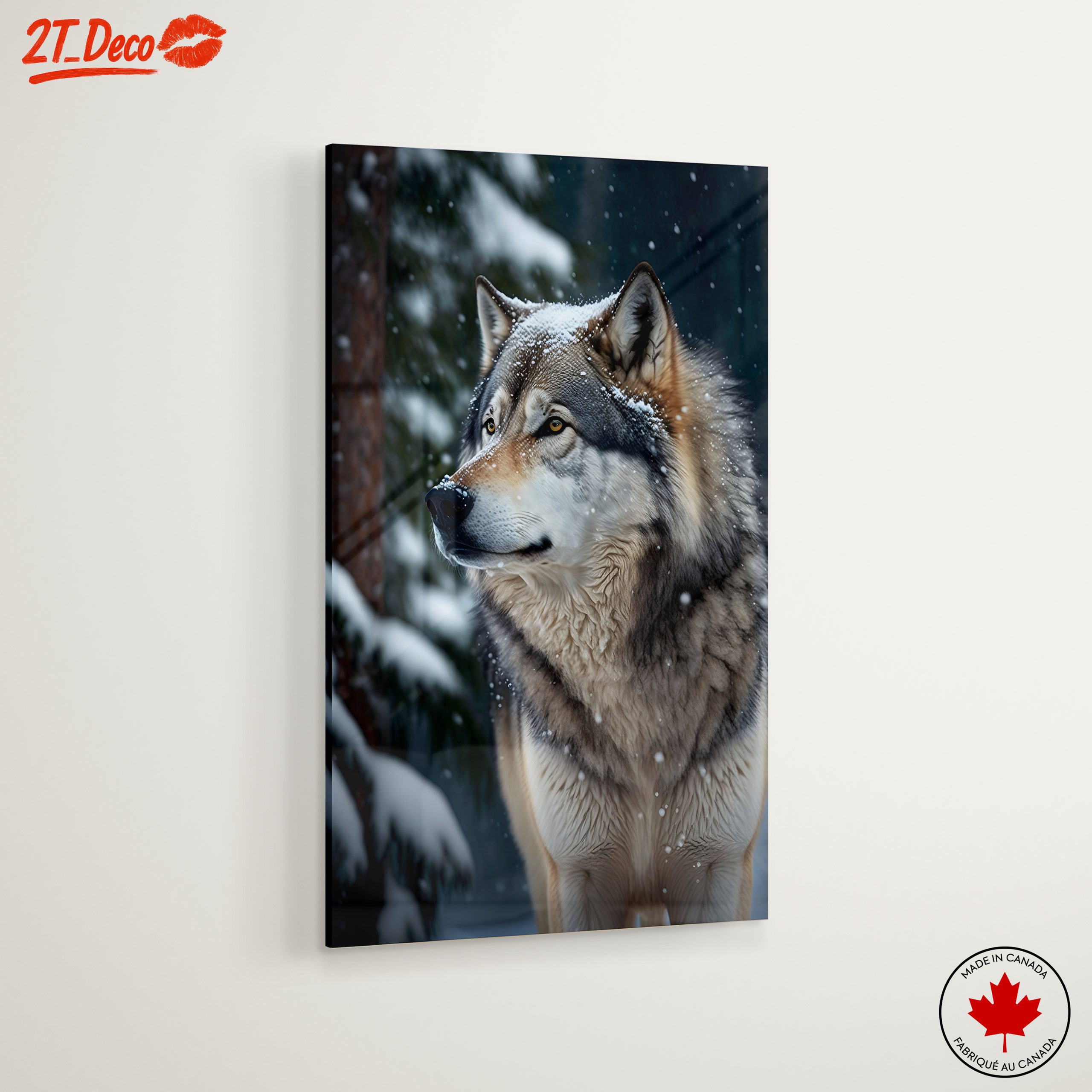 Majestic Wolf in Snowy Forest - Image 6