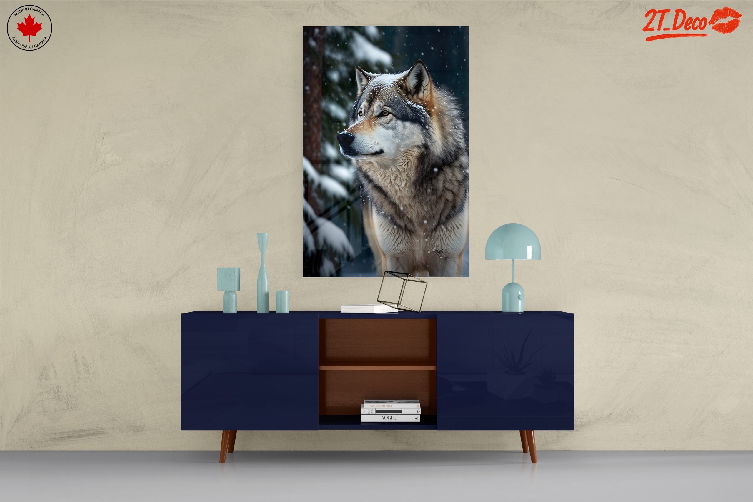 Majestic Wolf in Snowy Forest - Image 8