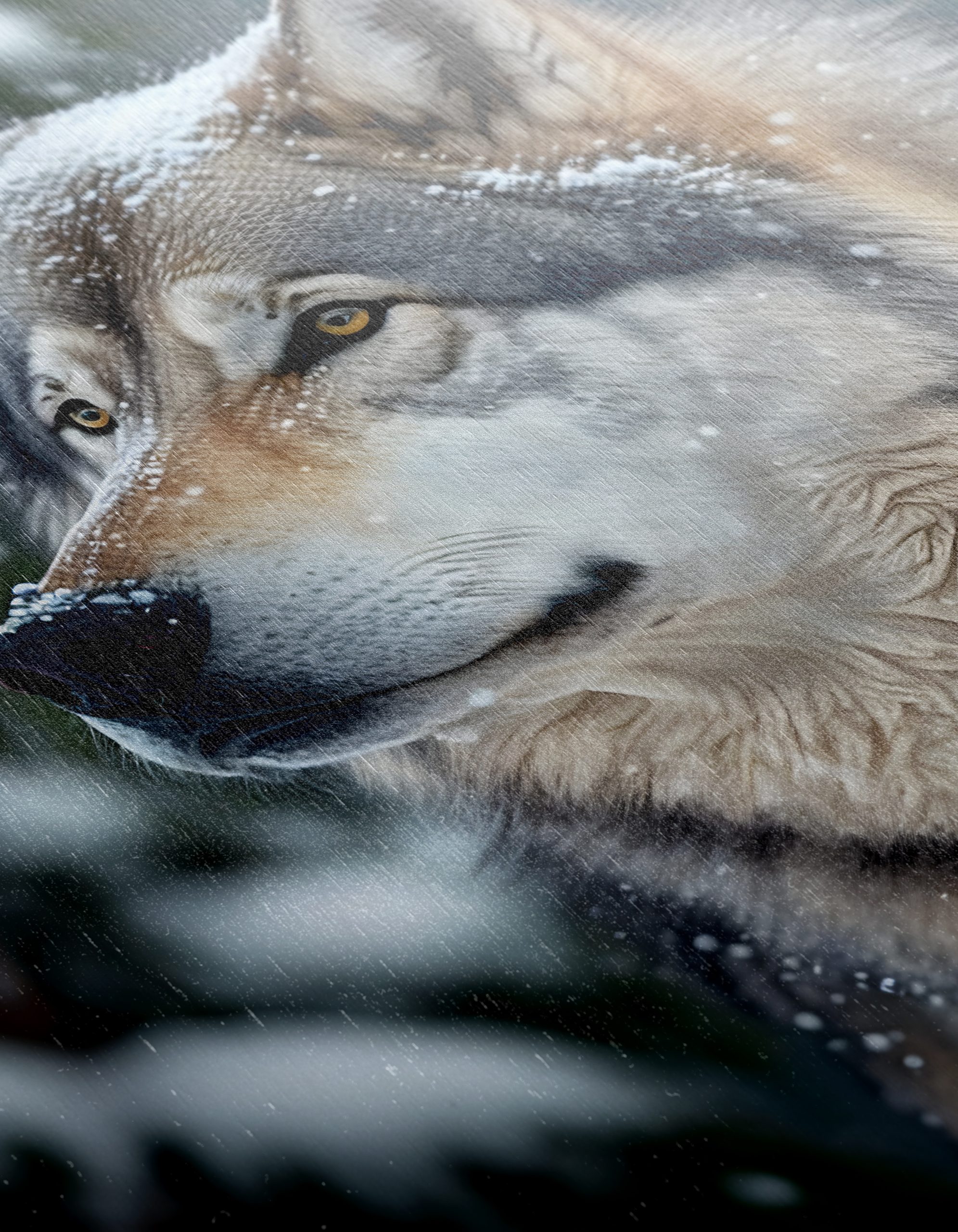 Majestic Wolf in Snowy Forest - Image 12