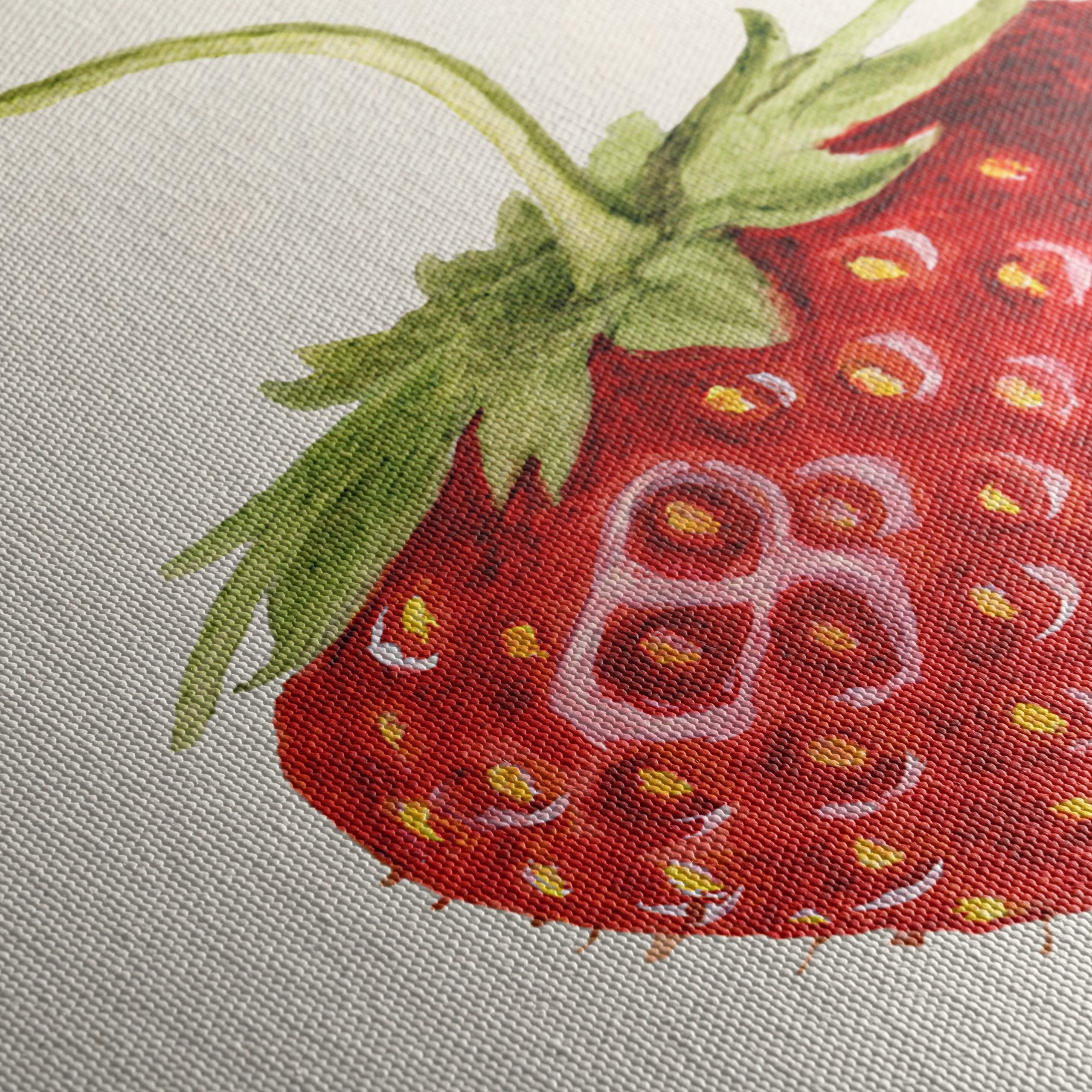 Strawberry Abstract Food Art Piece - Image 5