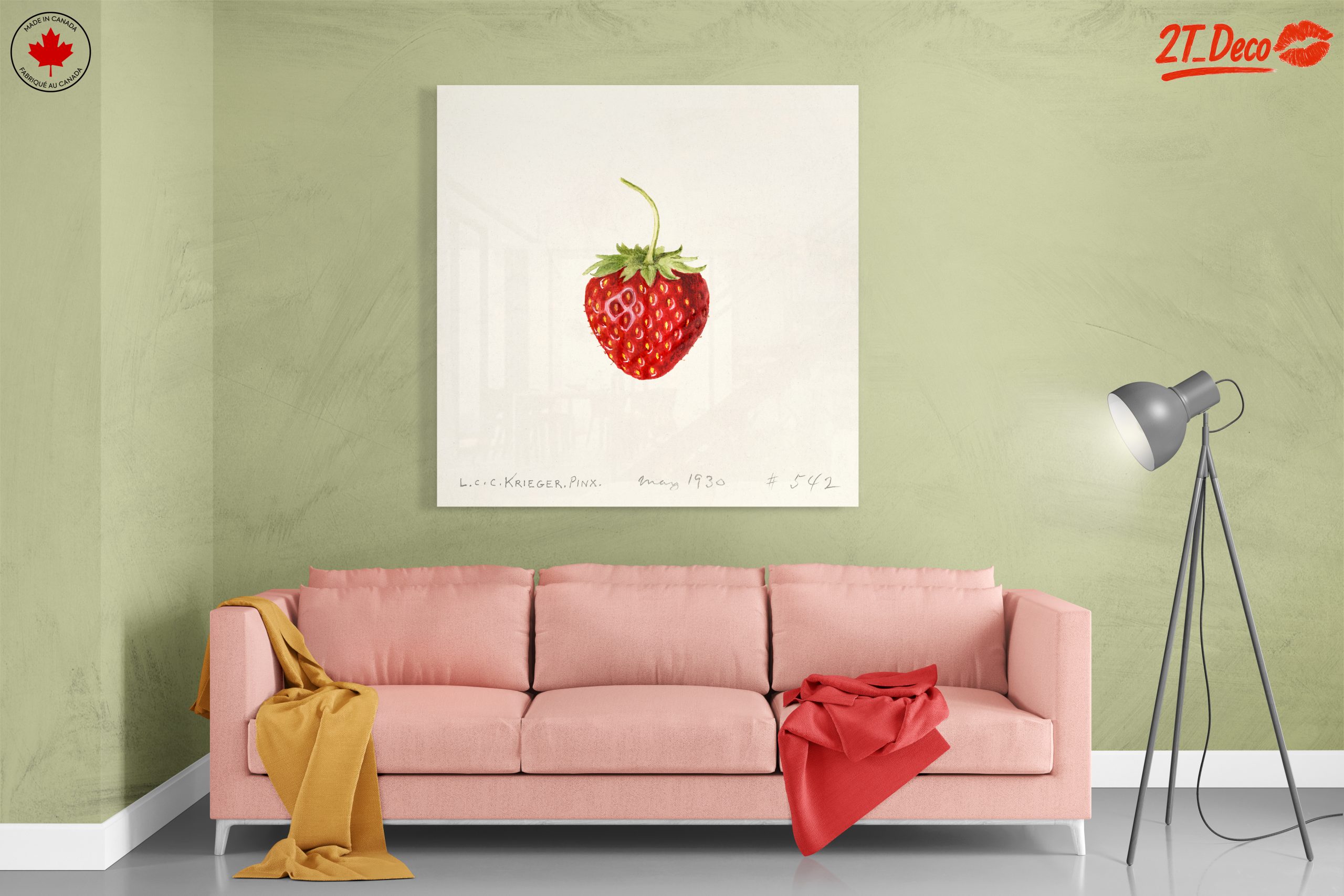 Strawberry Abstract Food Art Piece - Image 7