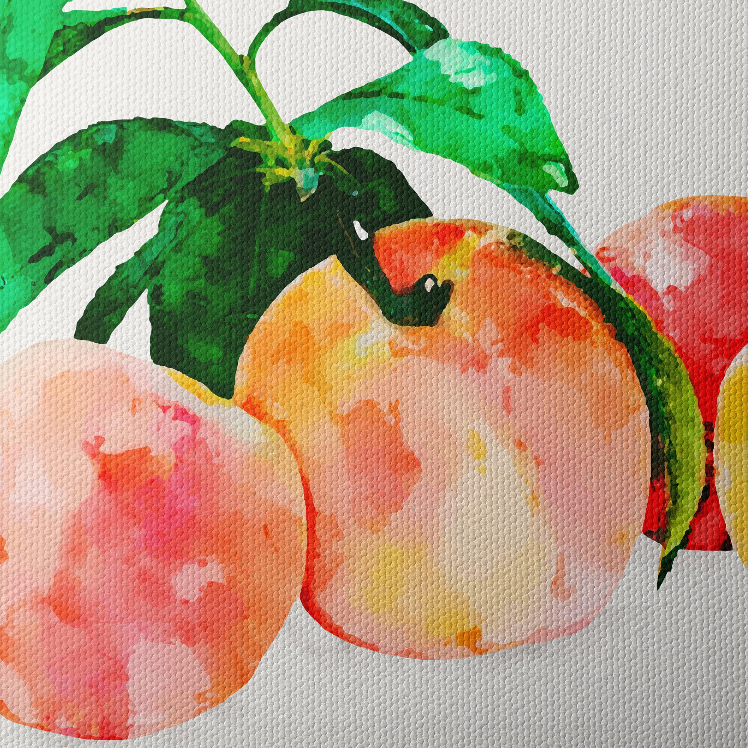 Peach Abstract Watercolor Art - Image 4