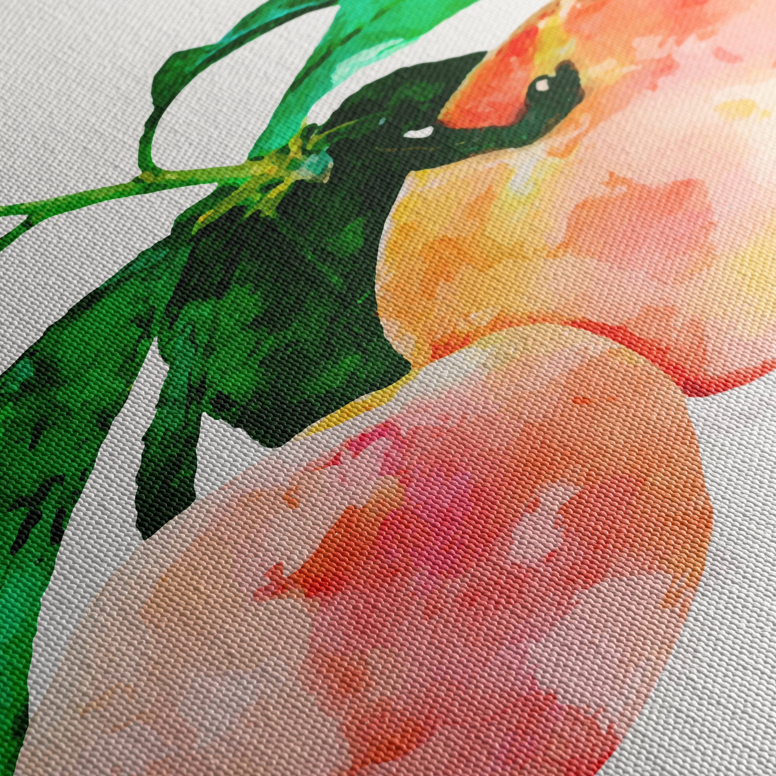 Peach Abstract Watercolor Art - Image 5
