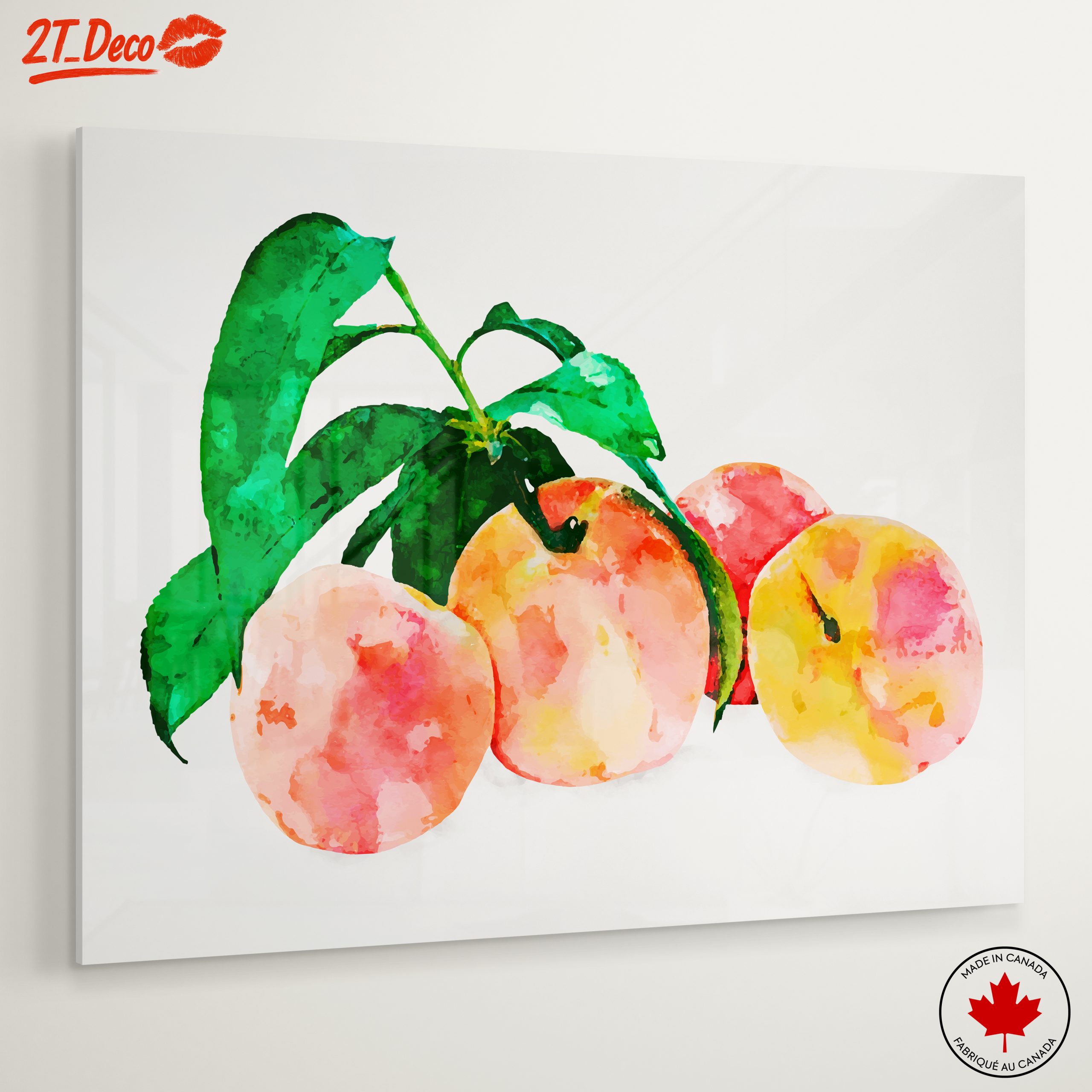 Peach Abstract Watercolor Art - Image 6