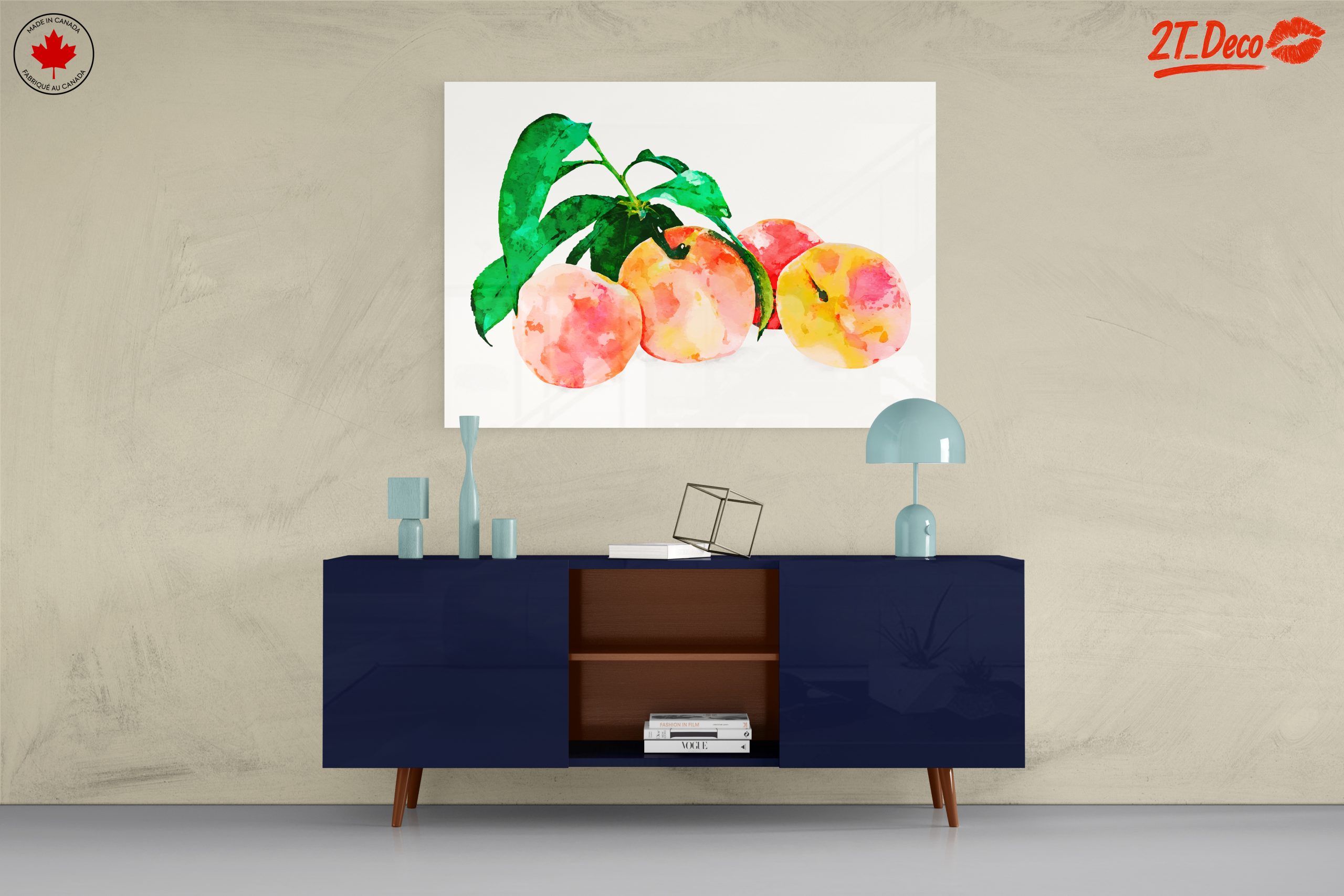 Peach Abstract Watercolor Art - Image 8