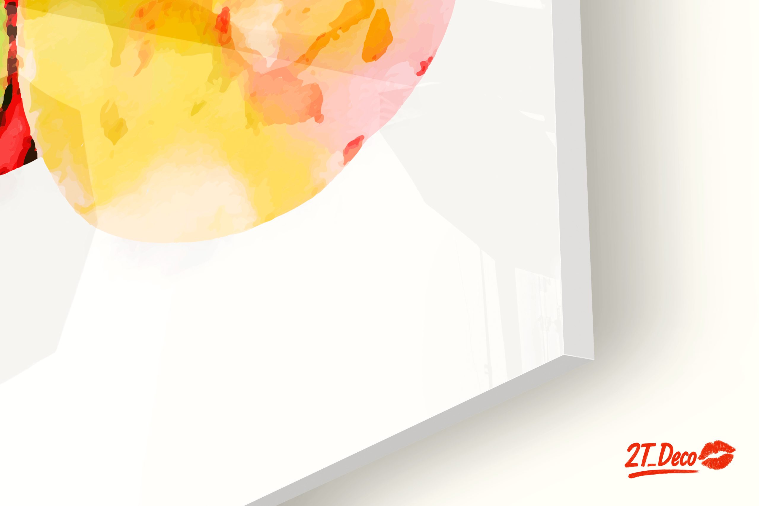Peach Abstract Watercolor Art - Image 9