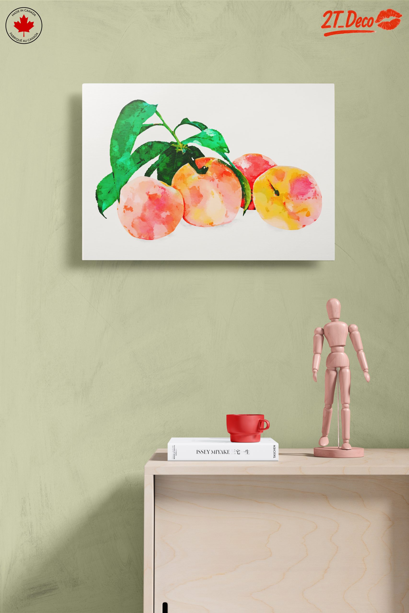Peach Abstract Watercolor Art - Image 14