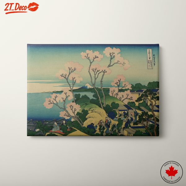 Traditional Japanese Landscape with Cherry Blossoms