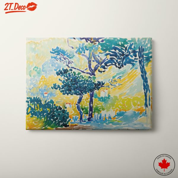 Vibrant Abstract Landscape with Trees 6
