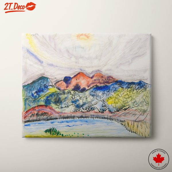 Colorful Abstract Landscape with Sun 3