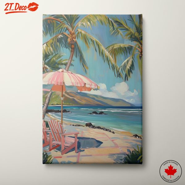 Tropical Beach Landscape with Palm Trees 2