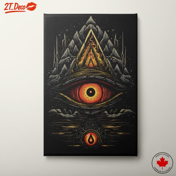 Mystical Eye with Mountain Landscape
