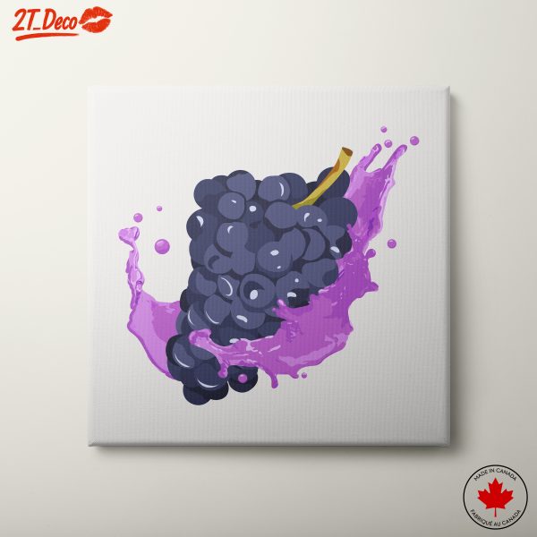Vibrant Abstract Grapes Splash Artwork