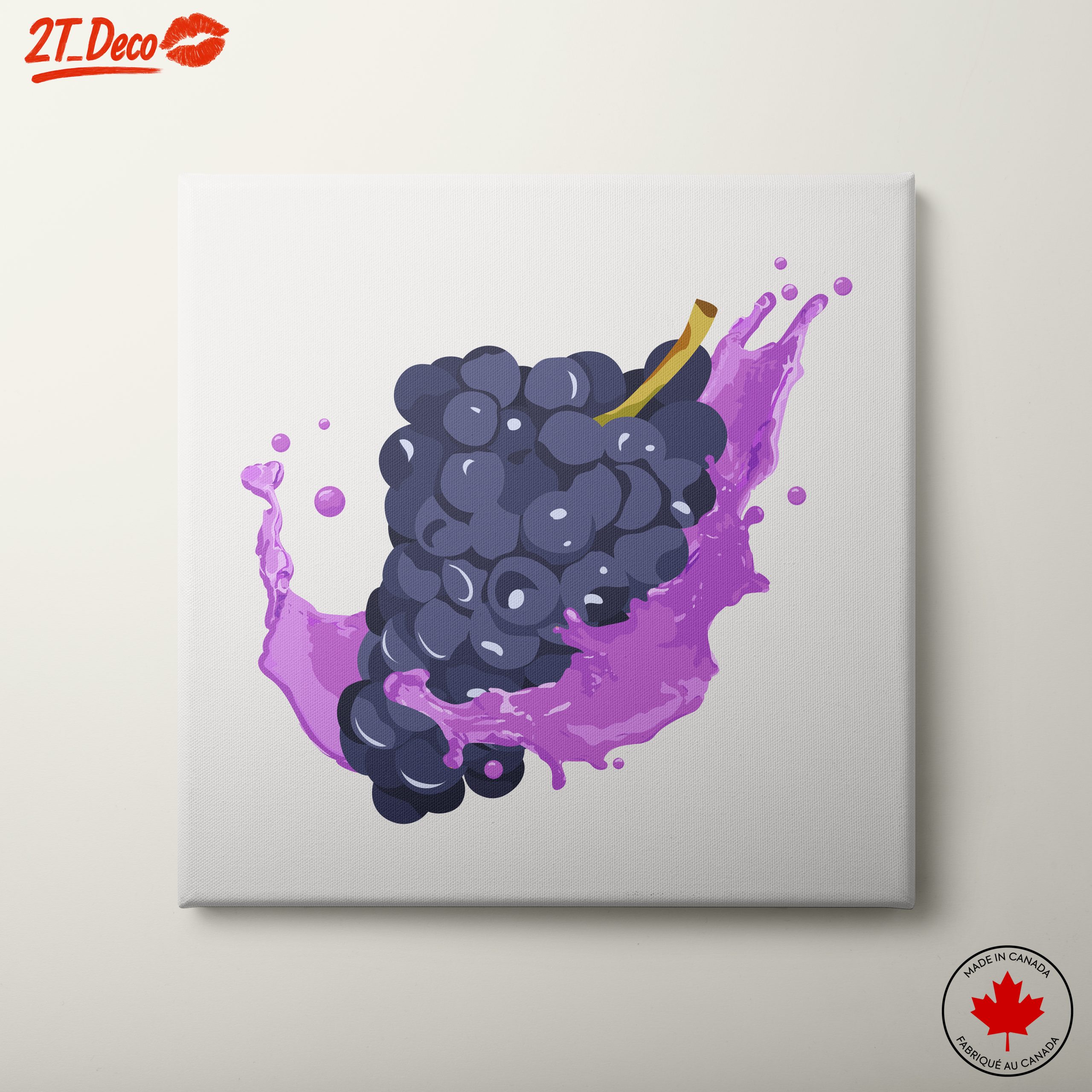 Vibrant Abstract Grapes Splash Artwork