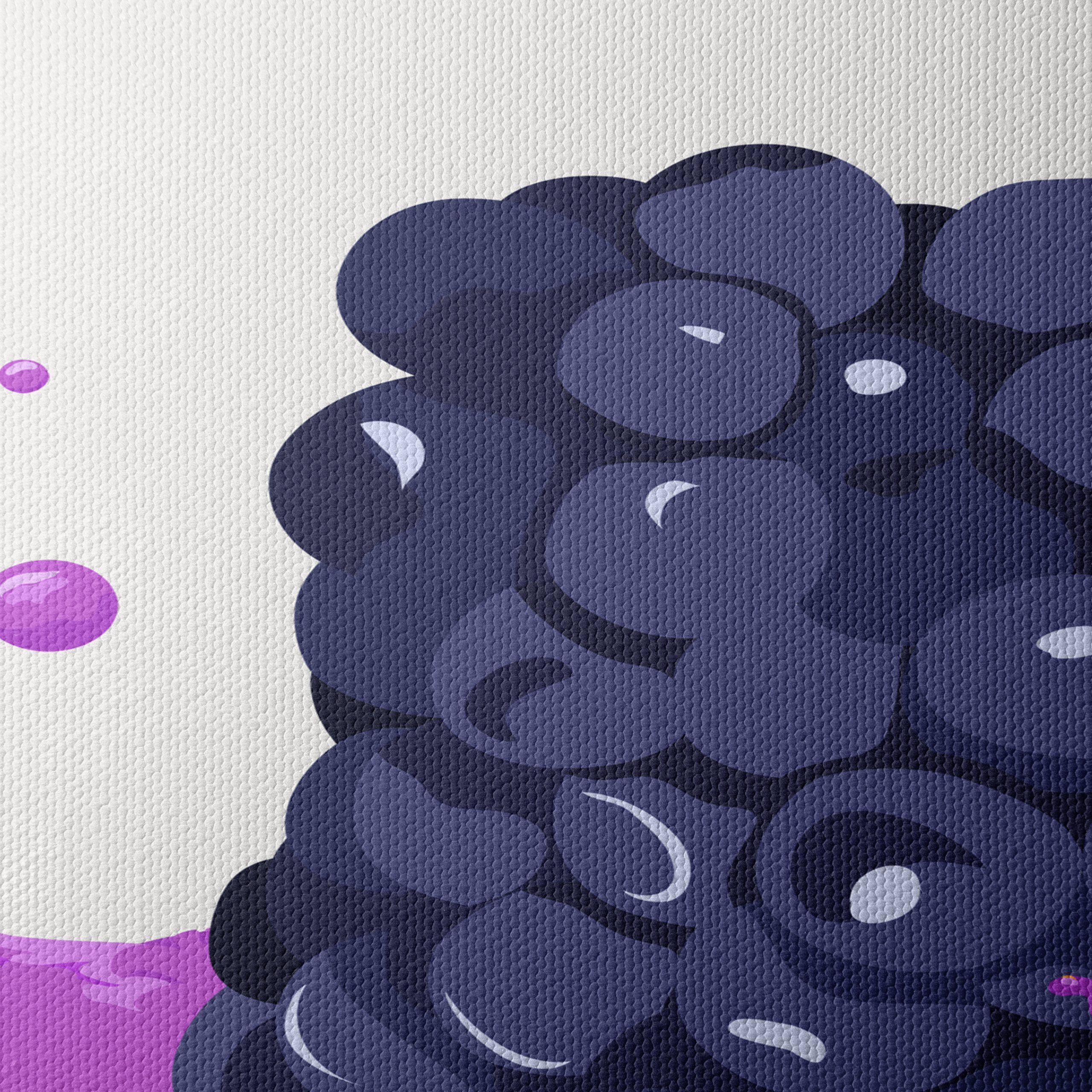 Vibrant Abstract Grapes Splash Artwork - Image 4
