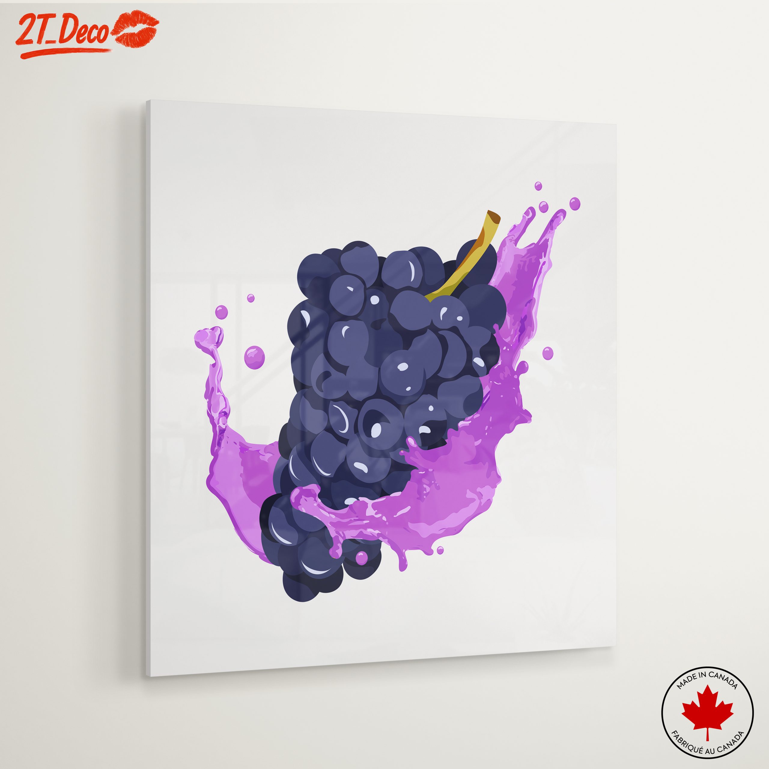 Vibrant Abstract Grapes Splash Artwork - Image 6