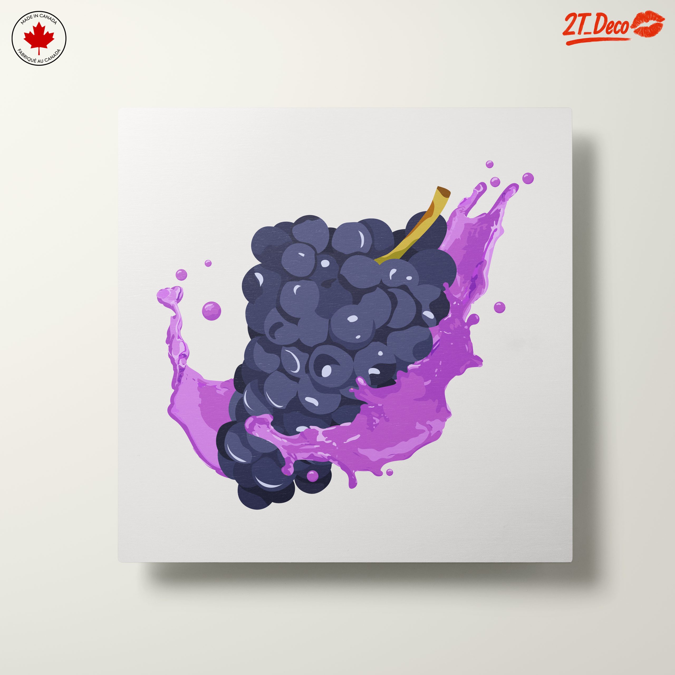 Vibrant Abstract Grapes Splash Artwork - Image 10