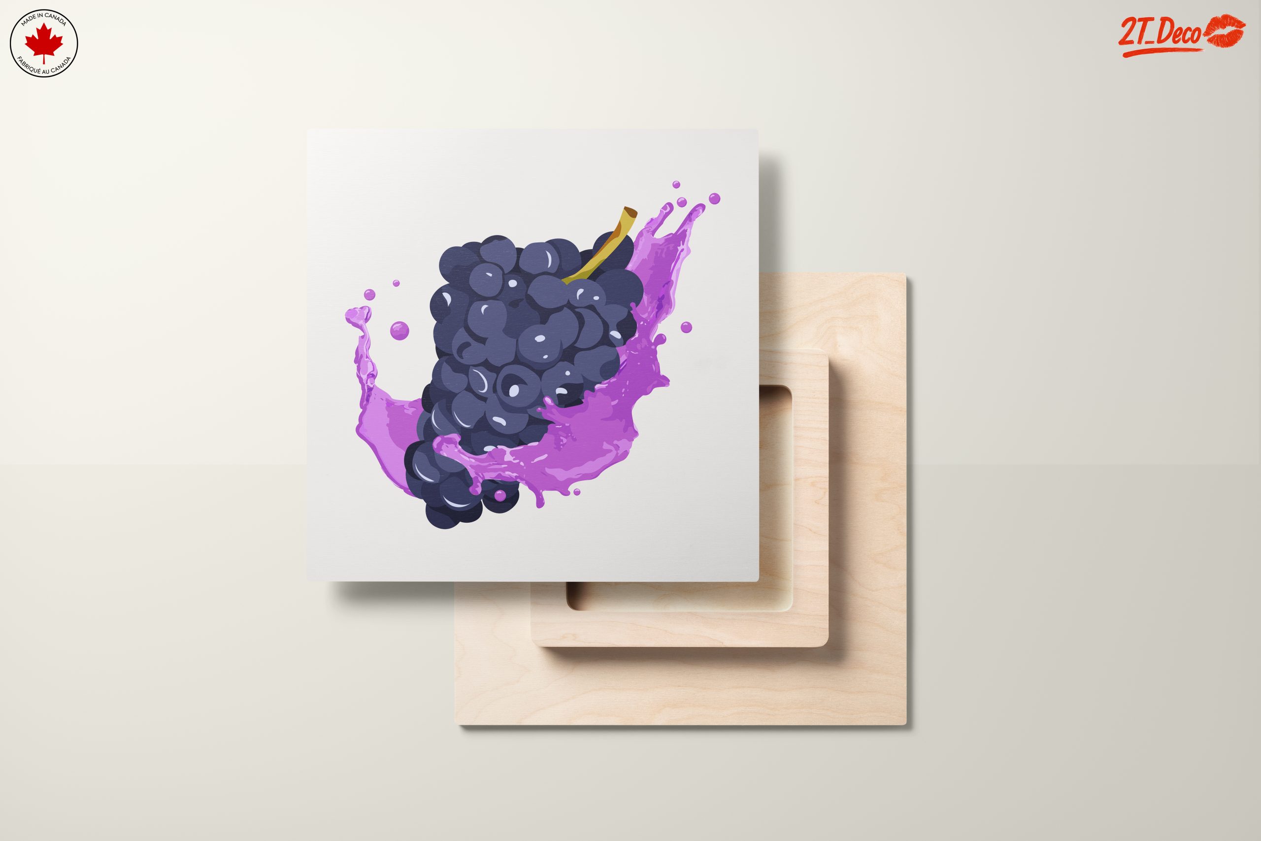 Vibrant Abstract Grapes Splash Artwork - Image 11
