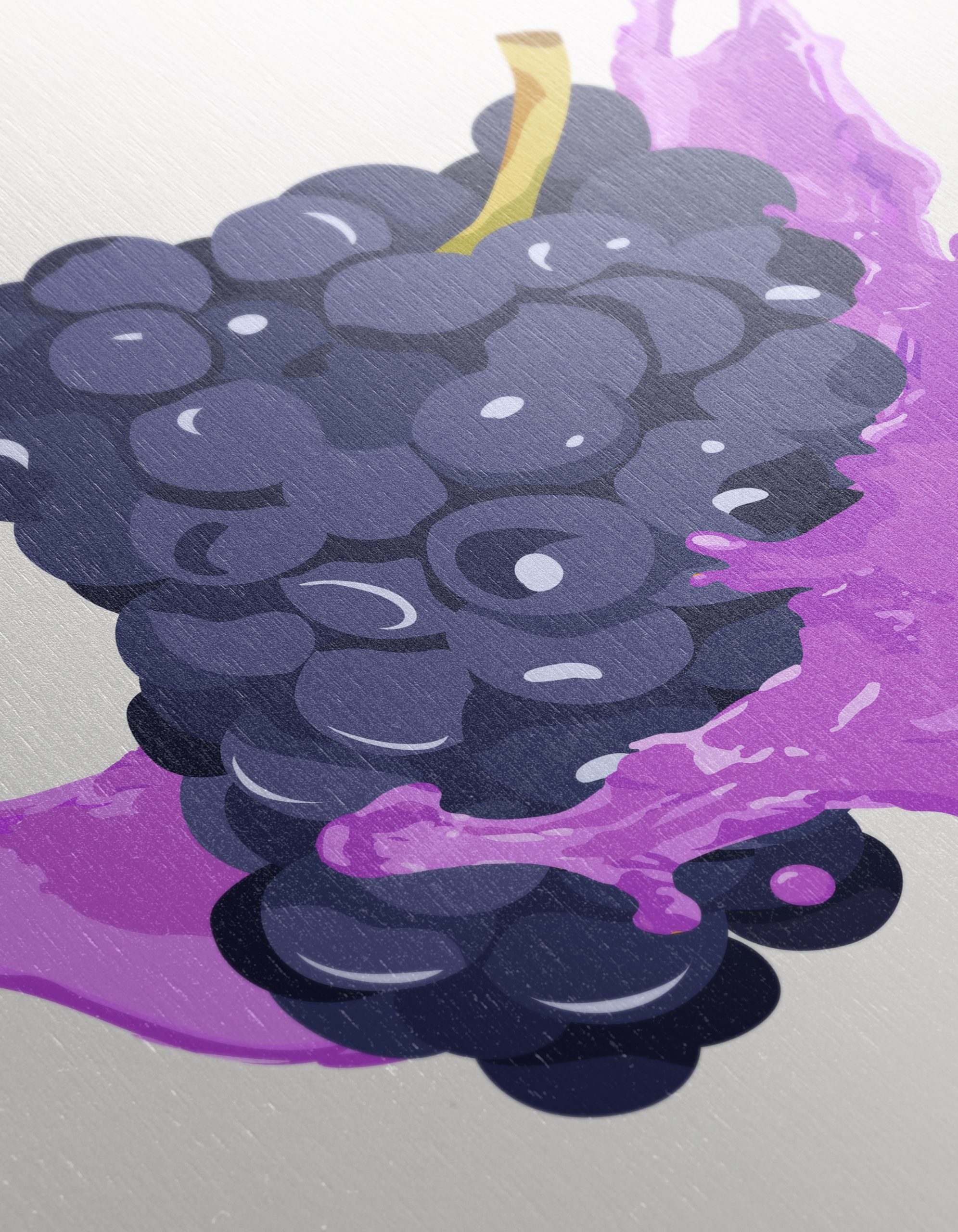 Vibrant Abstract Grapes Splash Artwork - Image 12