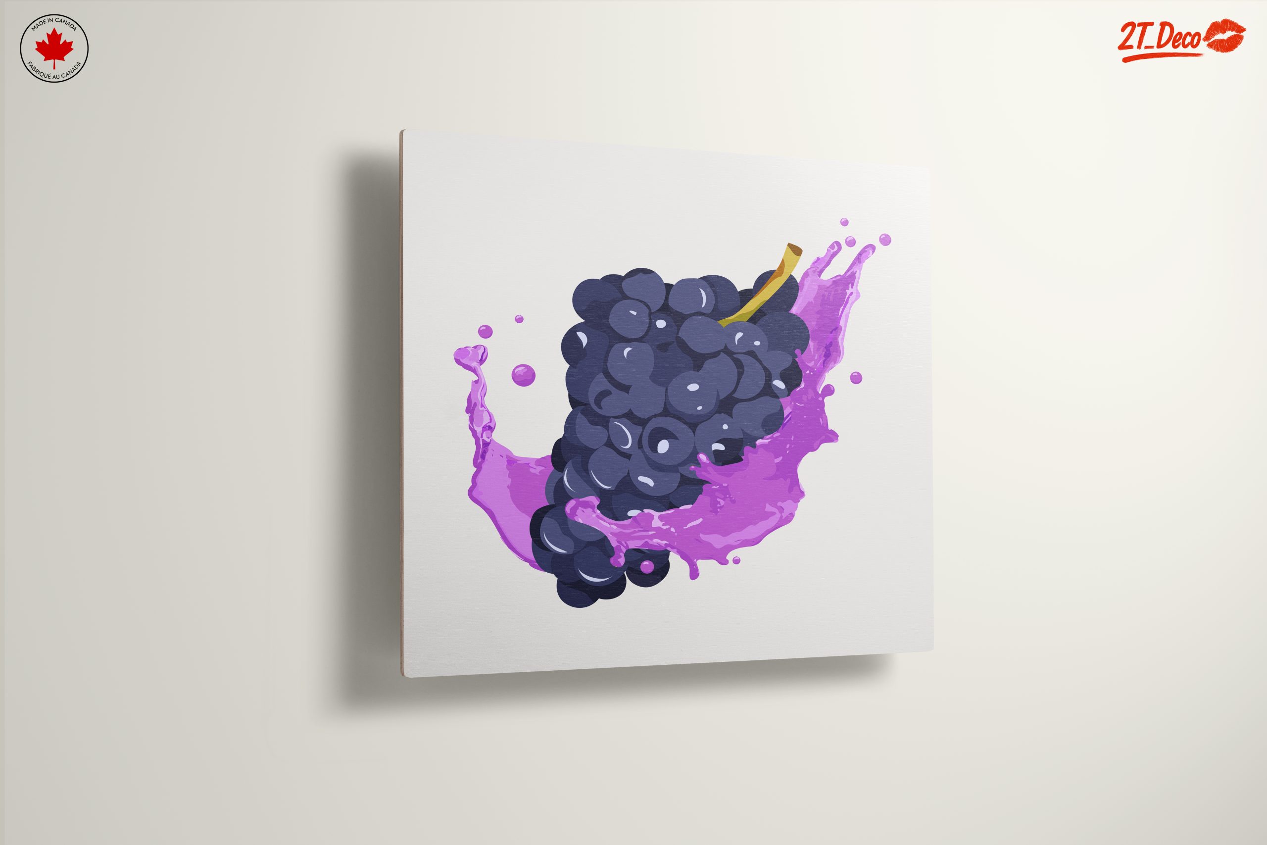 Vibrant Abstract Grapes Splash Artwork - Image 13