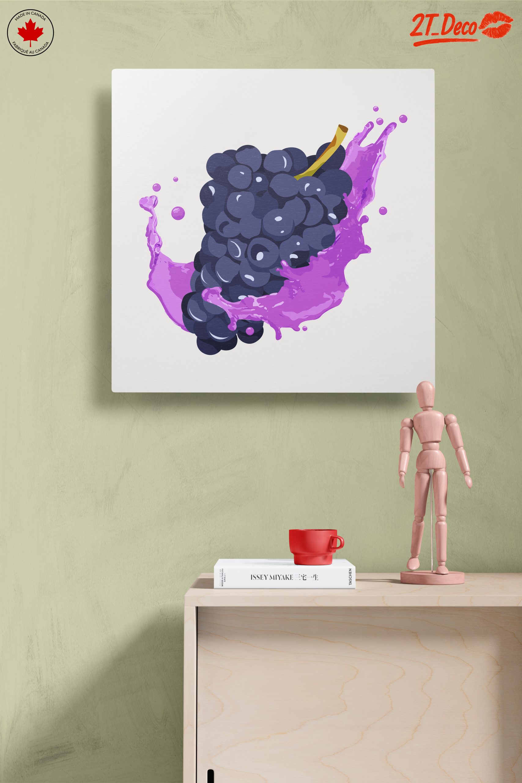 Vibrant Abstract Grapes Splash Artwork - Image 14