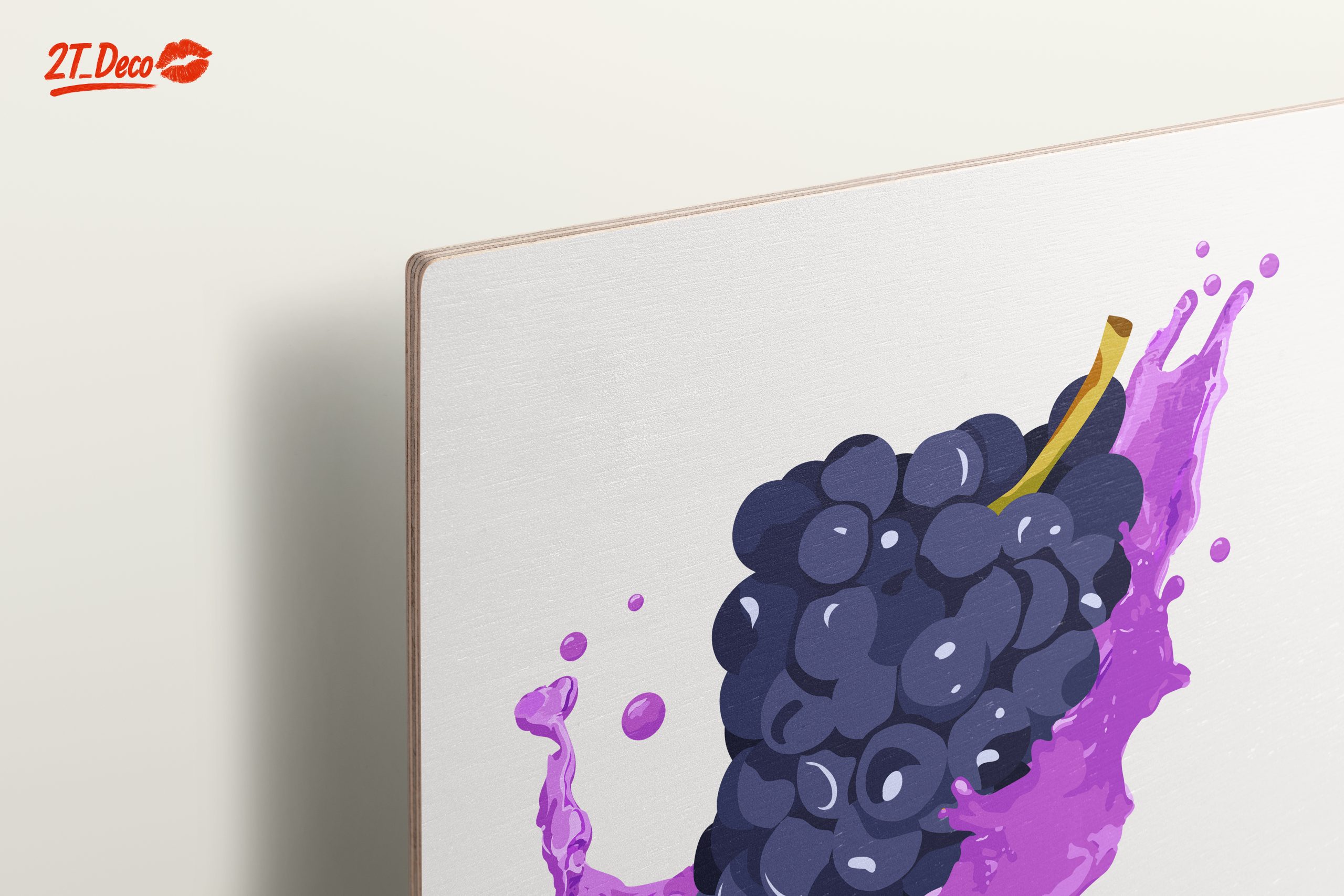 Vibrant Abstract Grapes Splash Artwork - Image 15