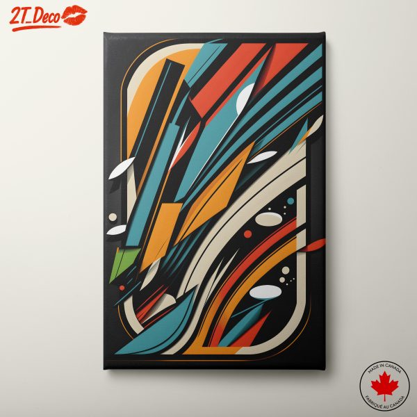 Vibrant Abstract Cloud Artwork with Colorful Waves