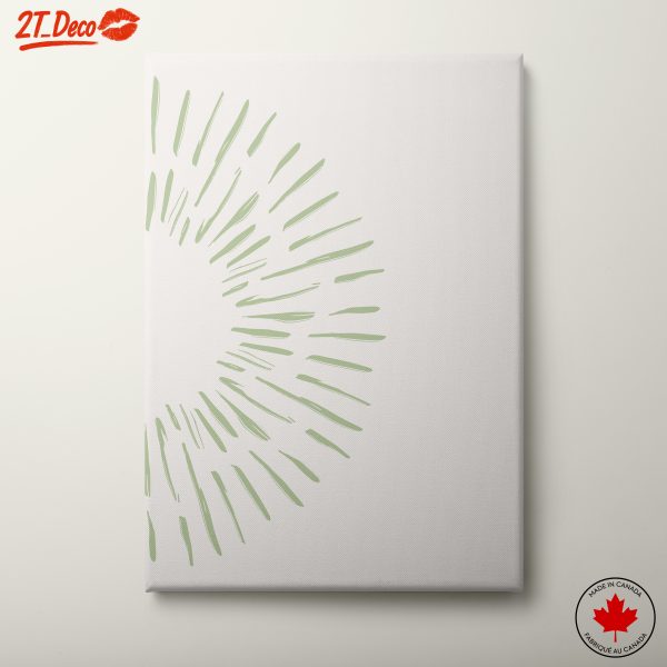 Modern Abstract Art with Green Lines