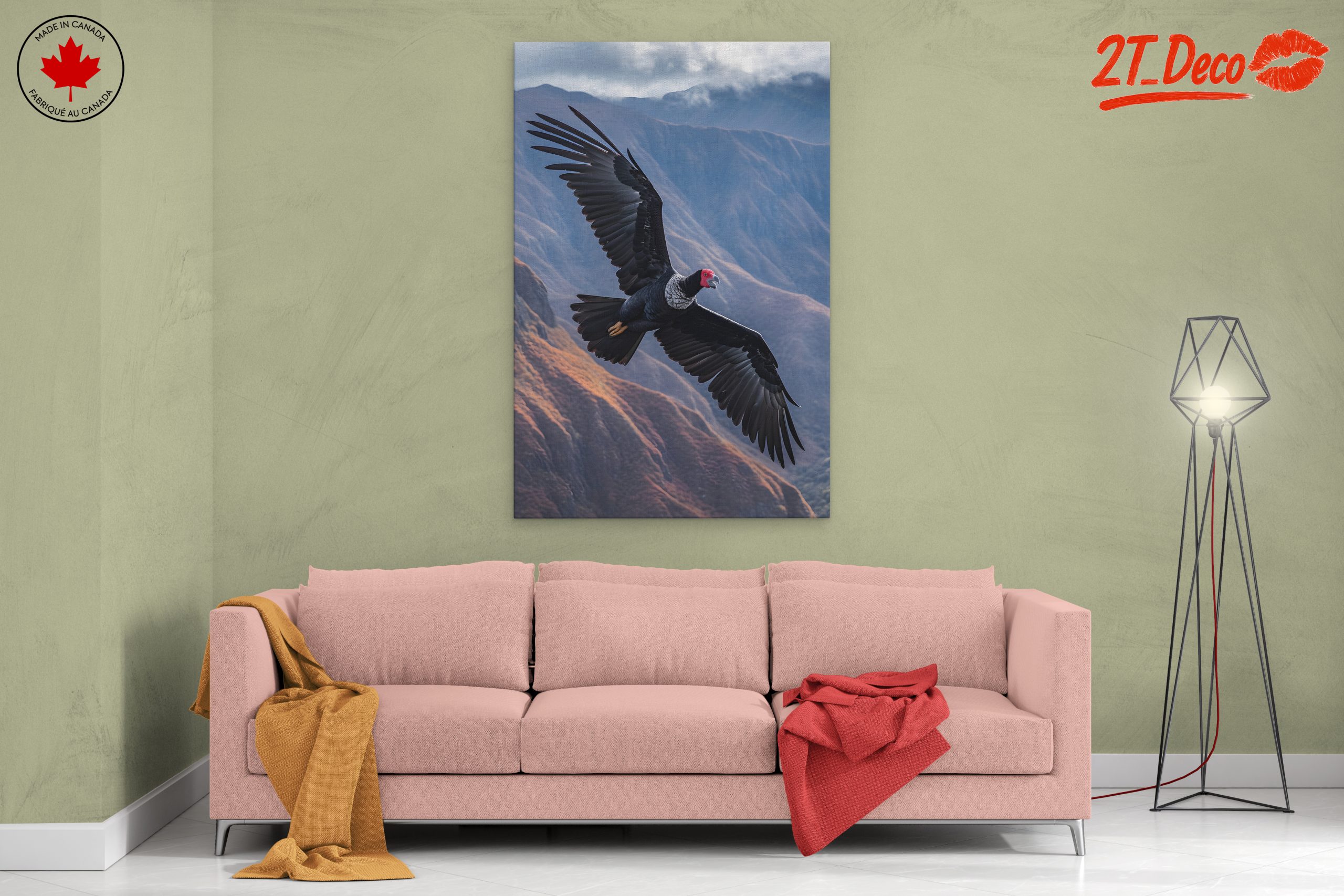 Majestic Bird in Flight Over Mountains - Image 2
