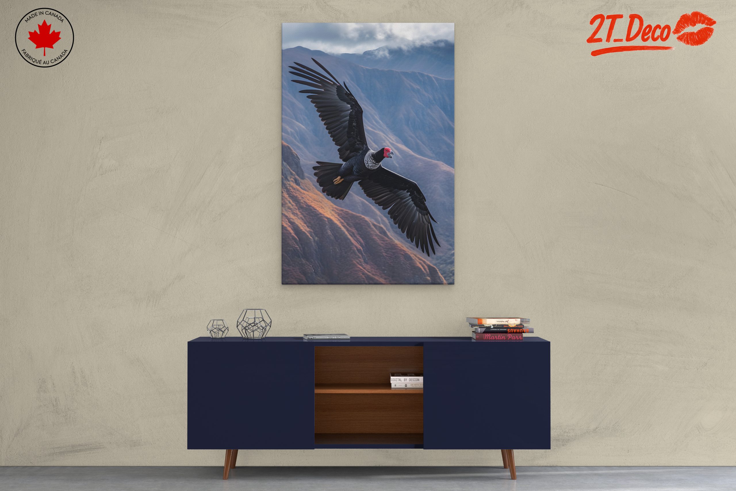 Majestic Bird in Flight Over Mountains - Image 3
