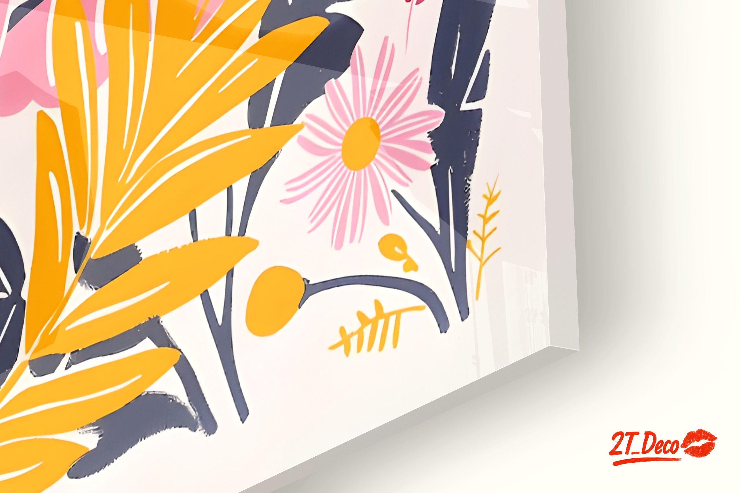 Charming Pink Tiger Among Floral Elements - Image 9