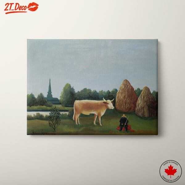 Rural Scene with Cow in Serene Landscape