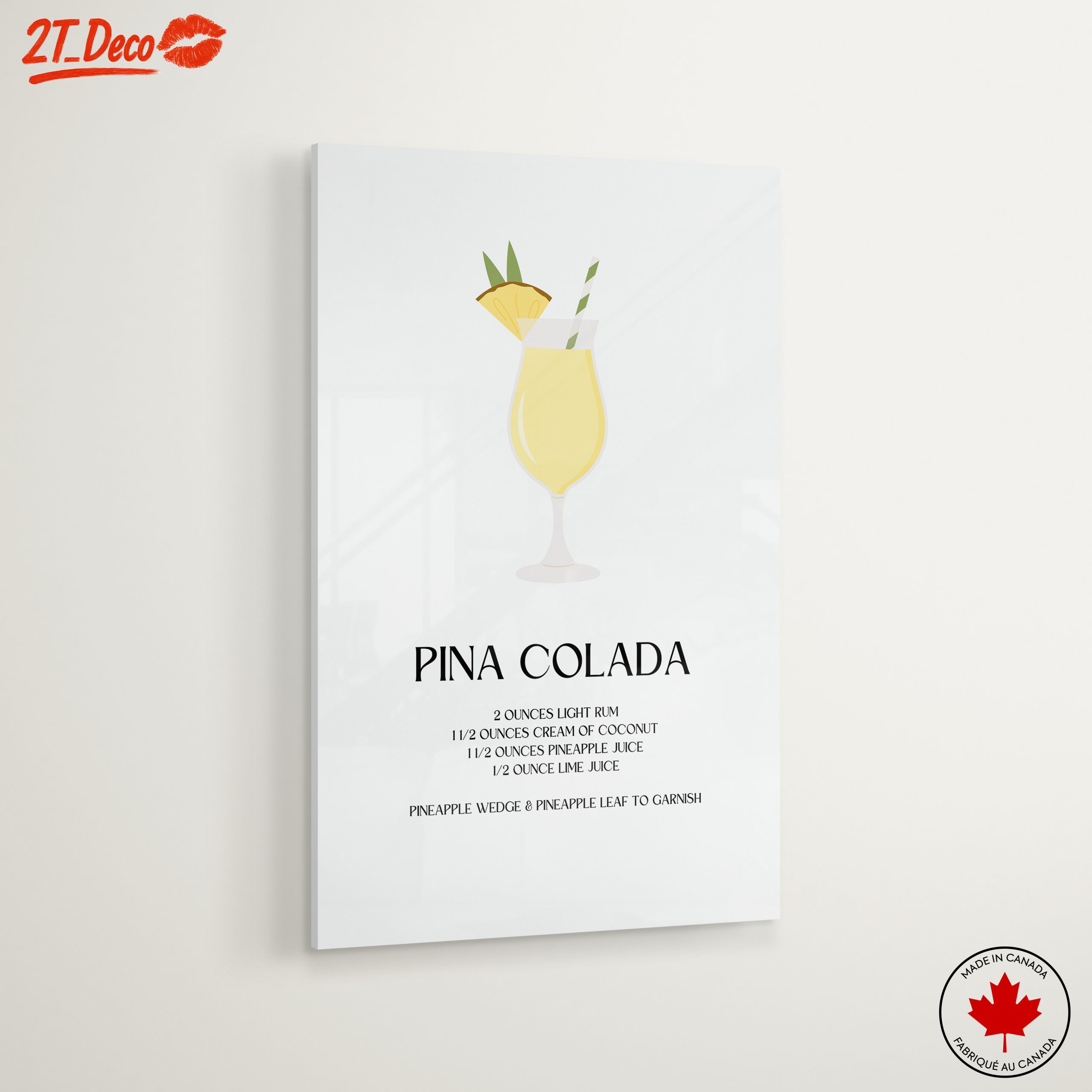 Pina Colada Cocktail Art for Refreshing Decor - Image 6