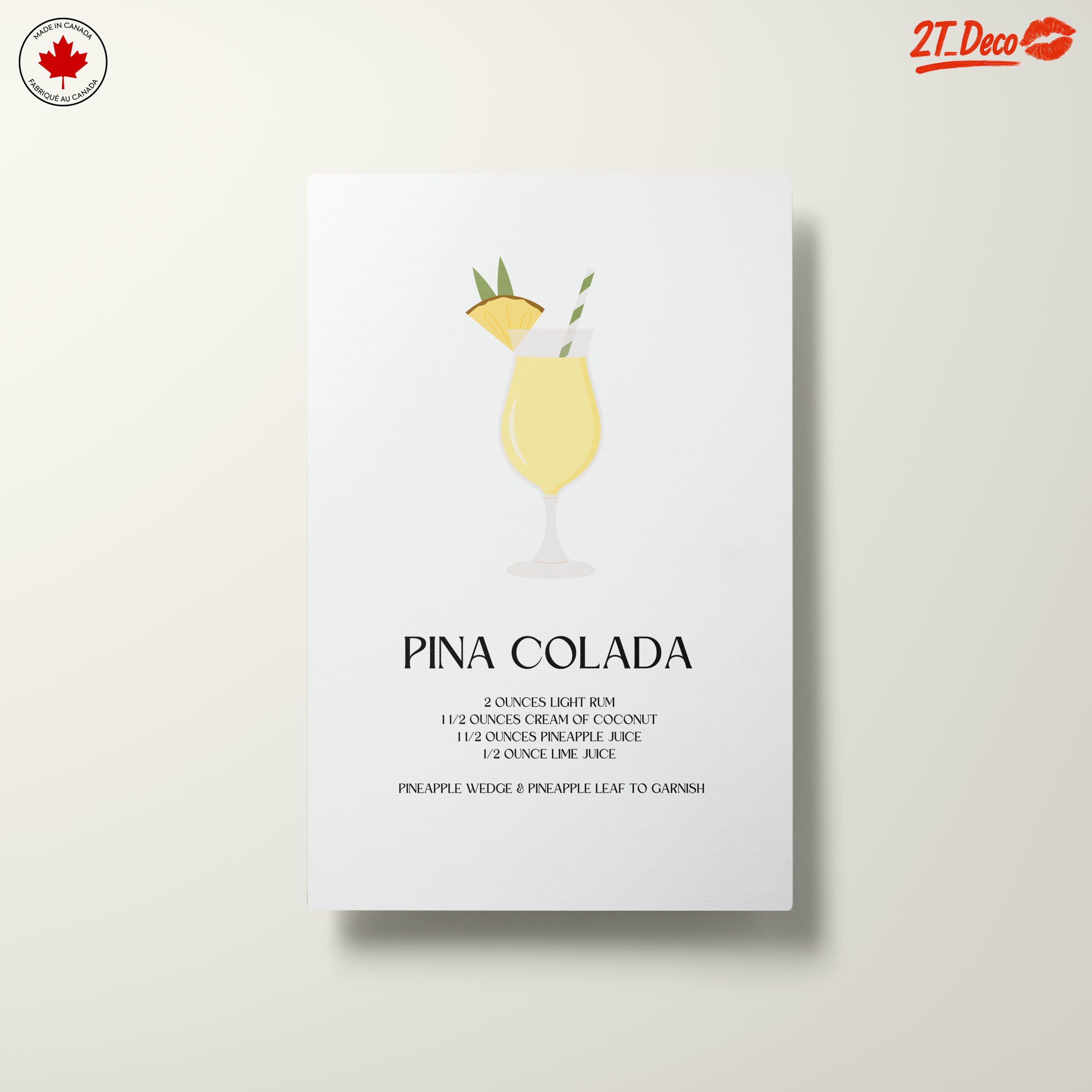 Pina Colada Cocktail Art for Refreshing Decor - Image 10