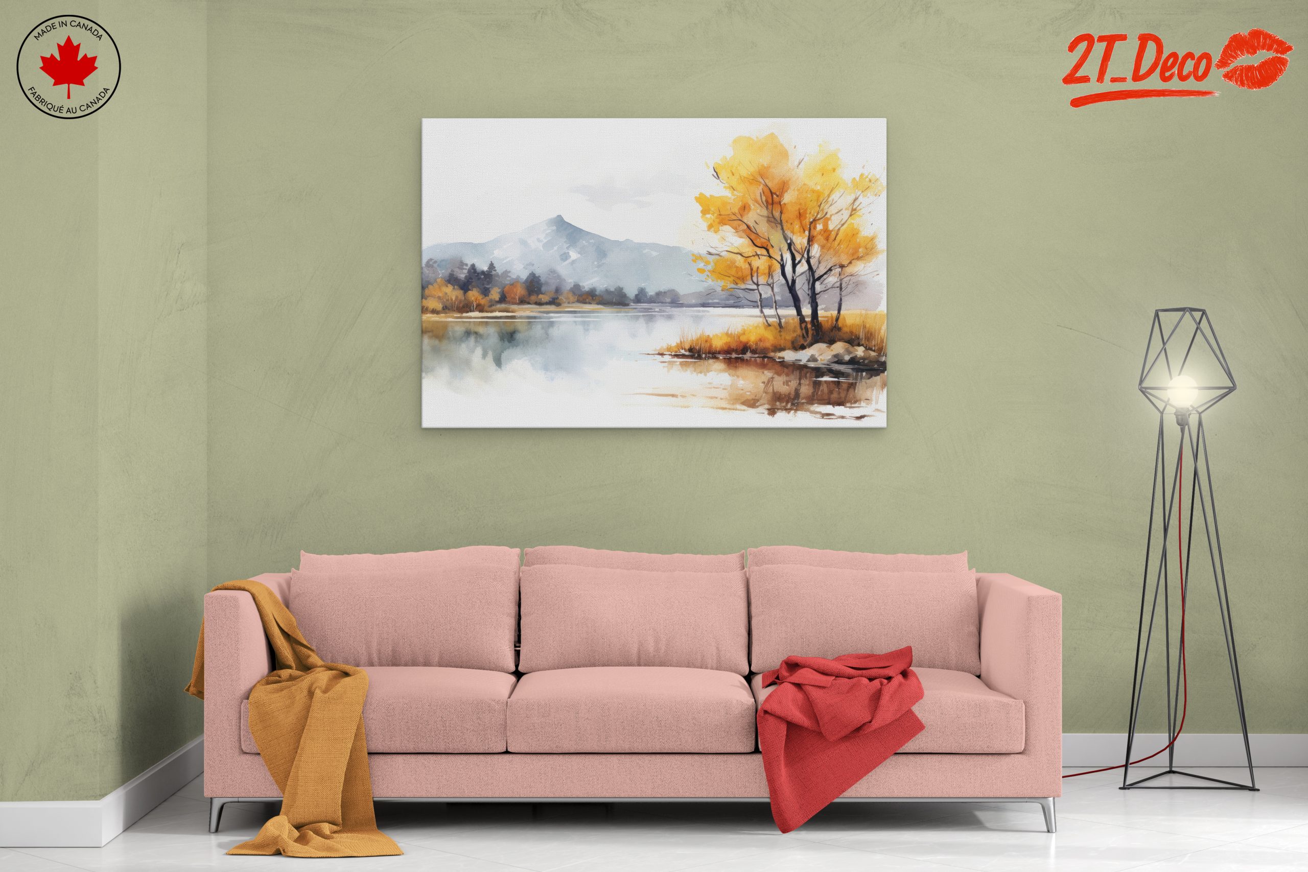 Serene Autumn Landscape with Reflections - Image 2