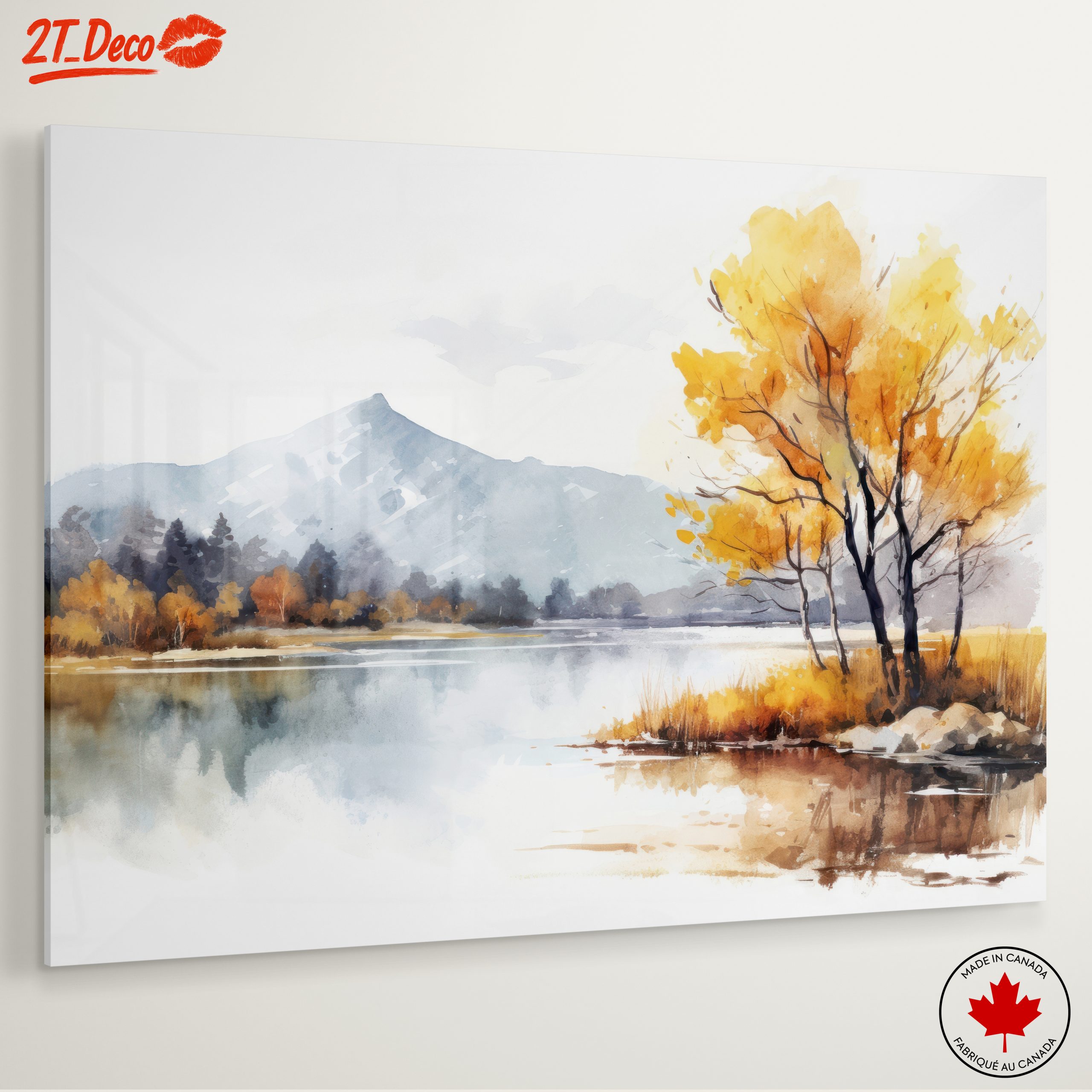 Serene Autumn Landscape with Reflections - Image 6