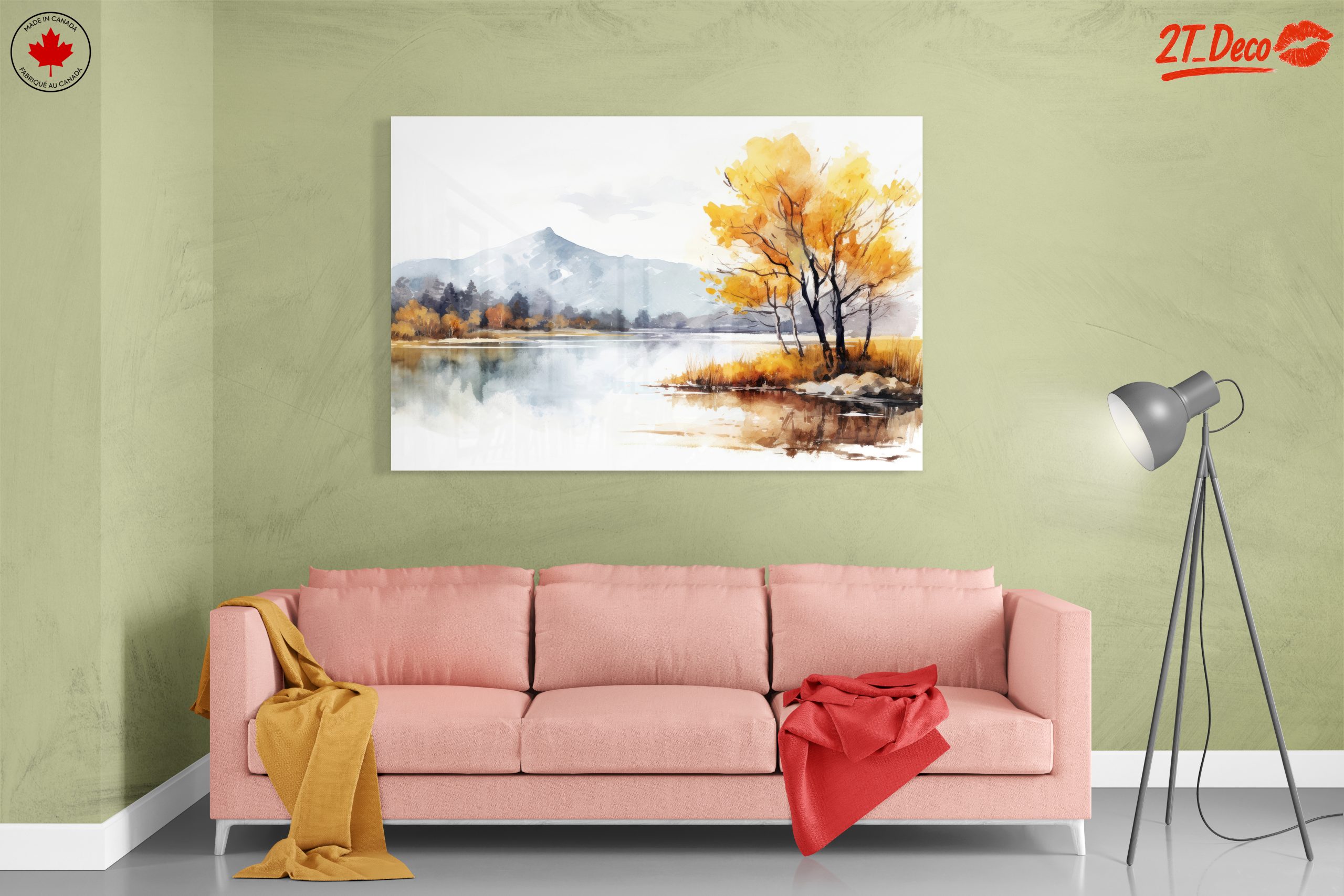 Serene Autumn Landscape with Reflections - Image 7