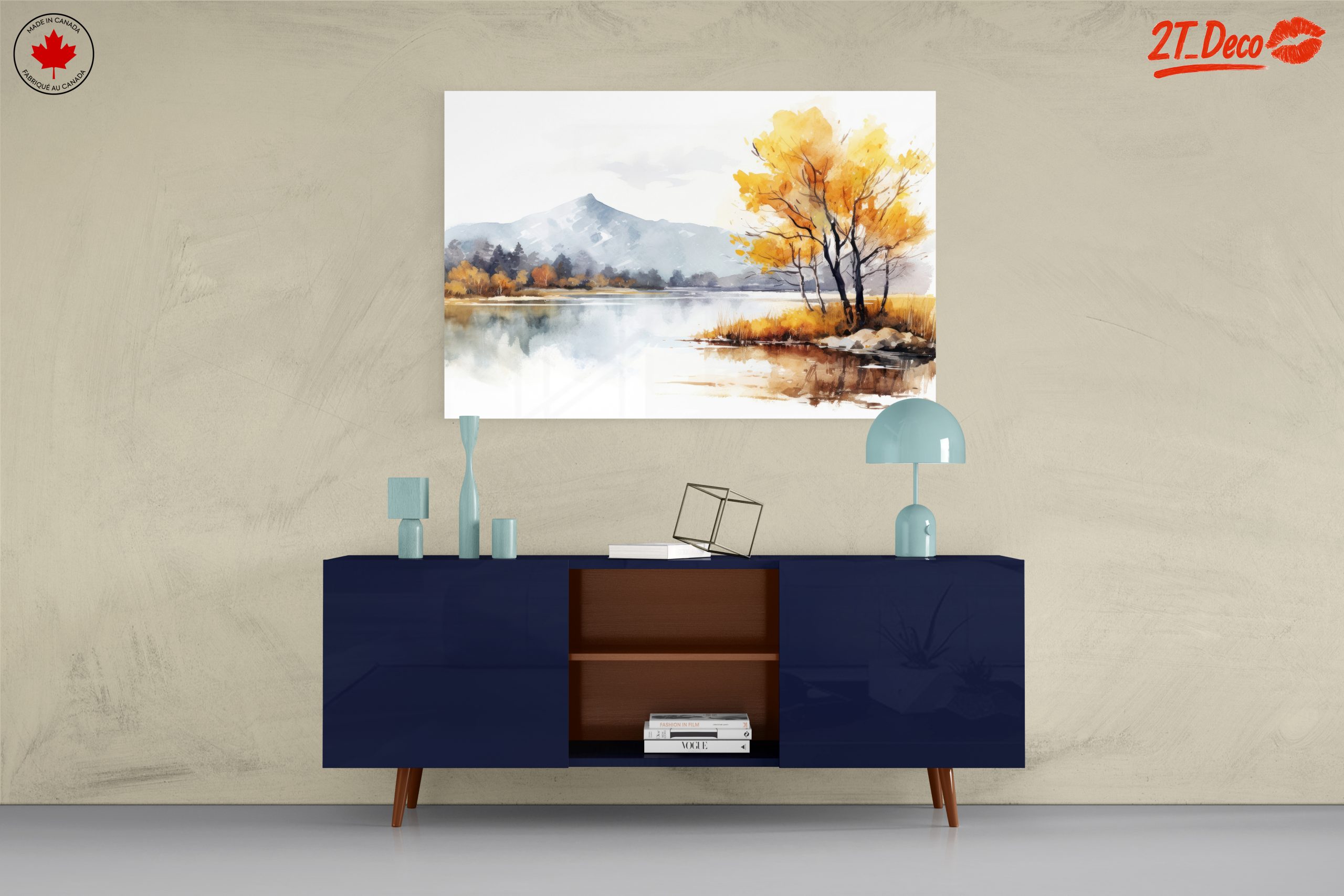 Serene Autumn Landscape with Reflections - Image 8