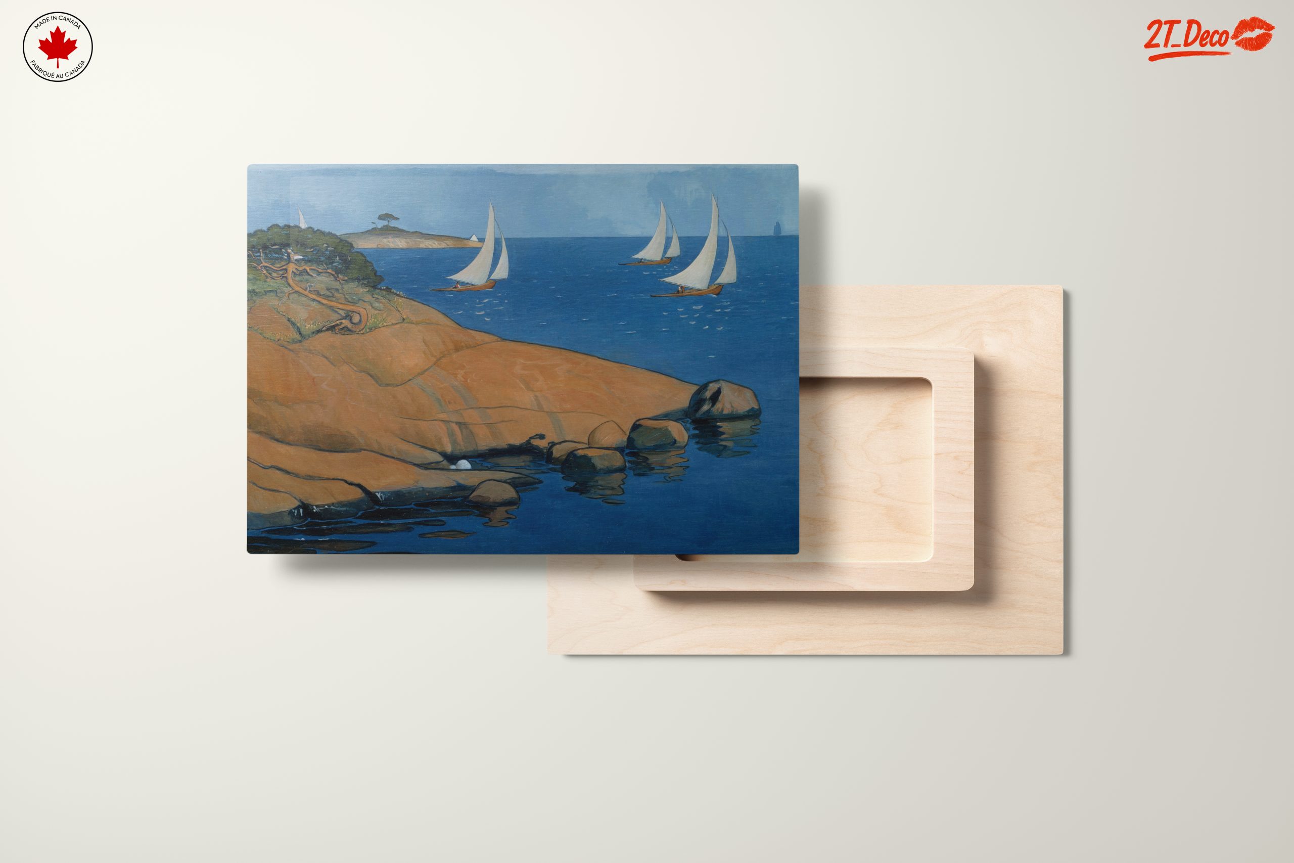 Stylized Sailboats on Ocean Waves - Image 11