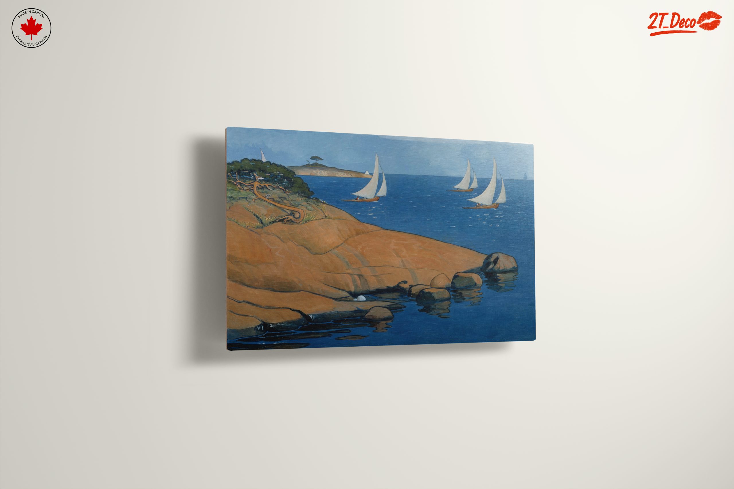 Stylized Sailboats on Ocean Waves - Image 13
