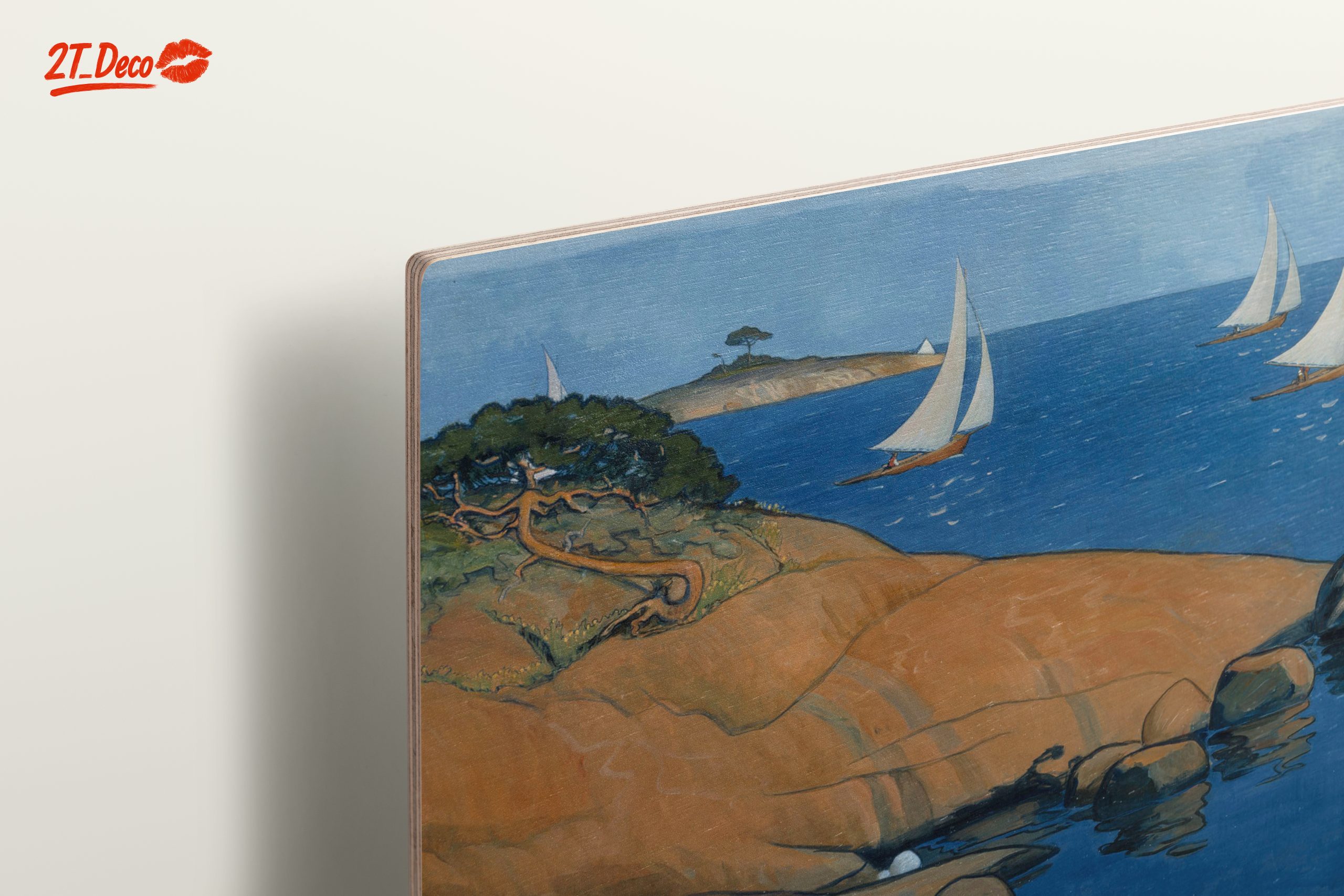 Stylized Sailboats on Ocean Waves - Image 15