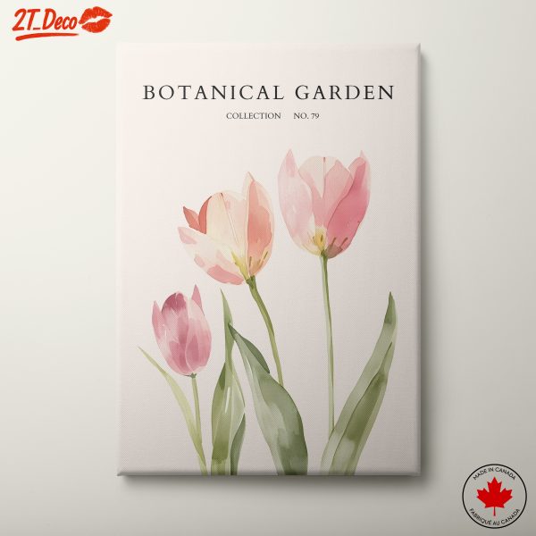 Watercolor Tulips Botanical Garden Artwork