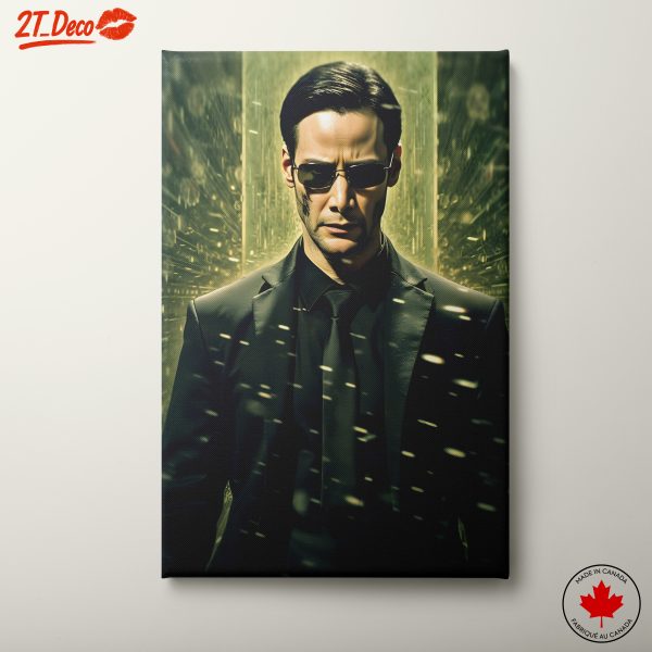Neo in a Futuristic Matrix Setting