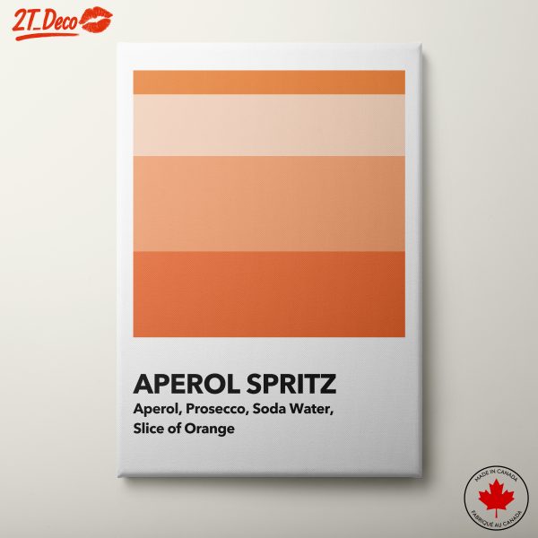 Aperol Spritz Color Block Art