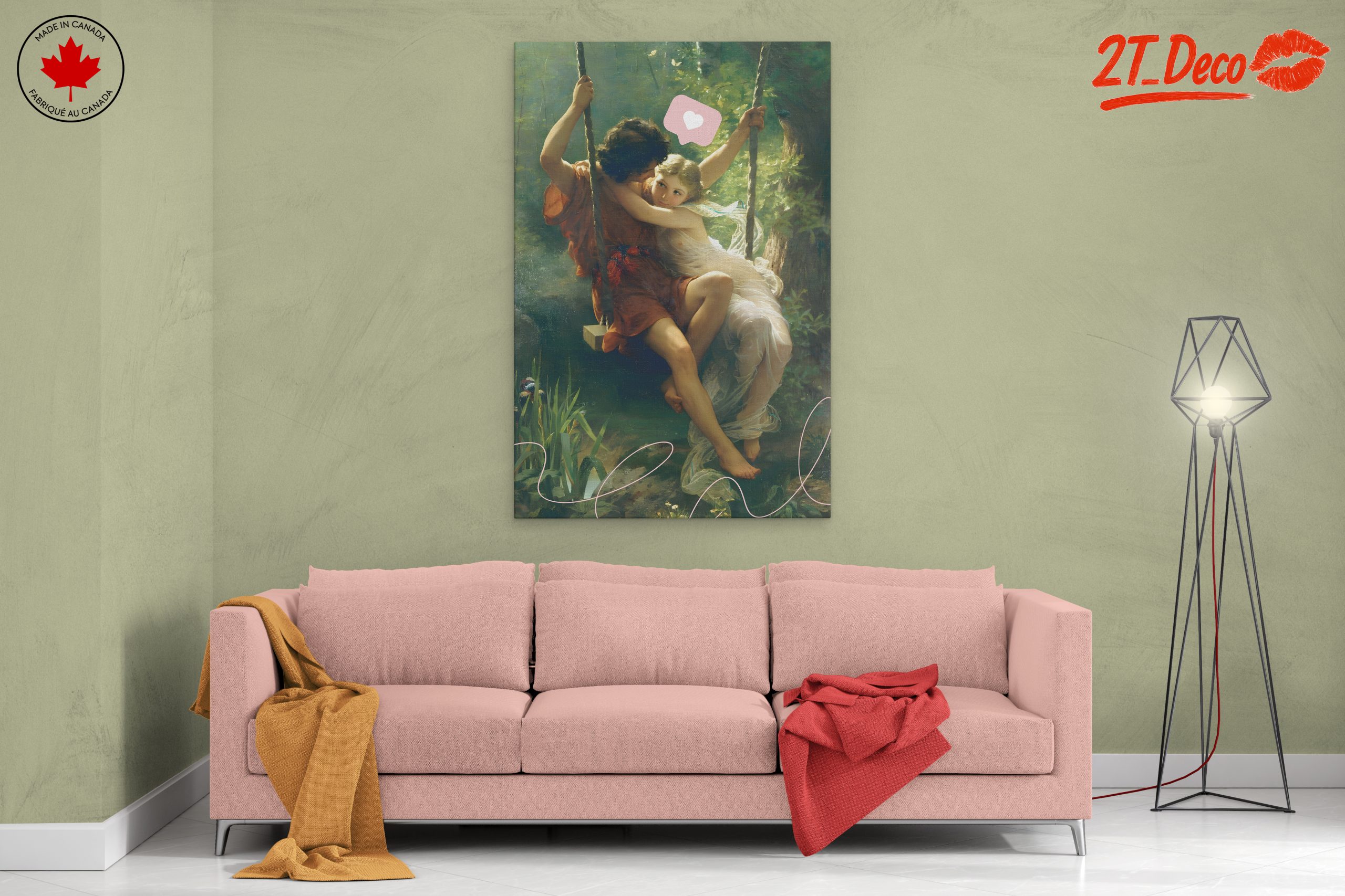 Romantic Contemporary Portrait of Embrace - Image 2
