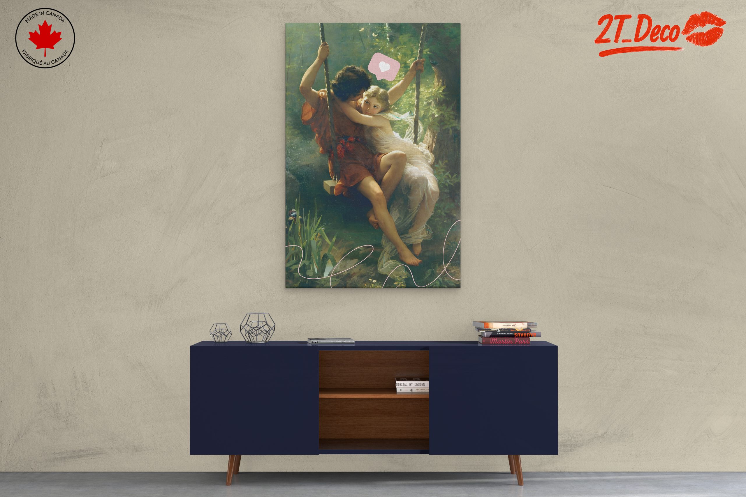 Romantic Contemporary Portrait of Embrace - Image 3