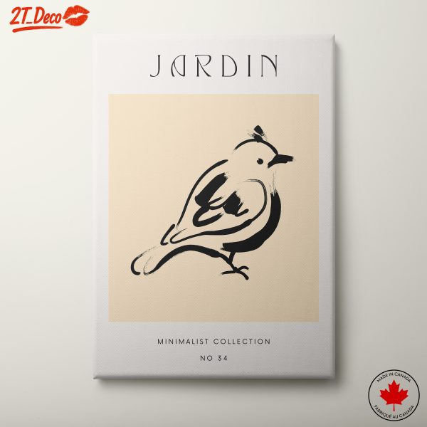 Stylized Bird Minimalist Art for Home
