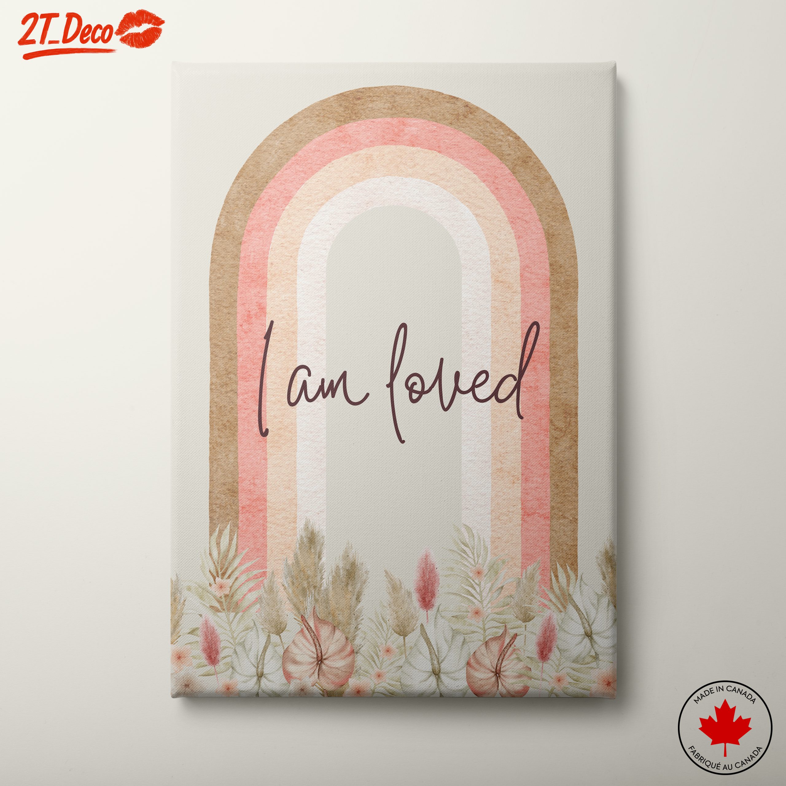 I Am Loved Floral Rainbow Art