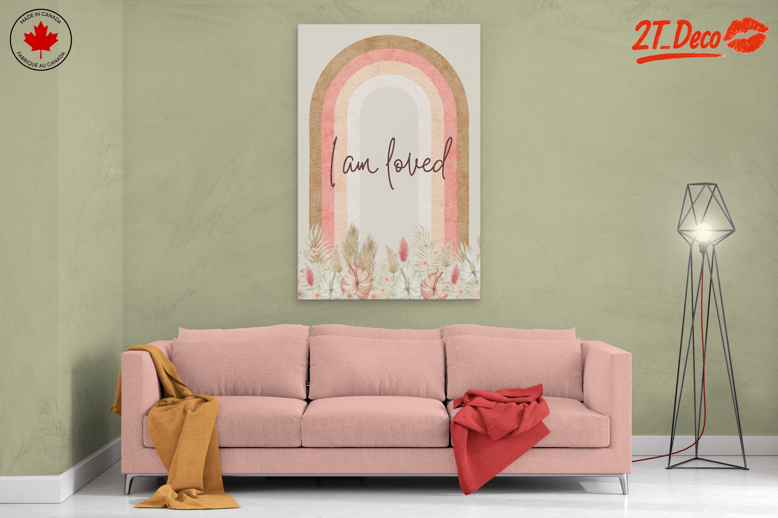 I Am Loved Floral Rainbow Art - Image 2